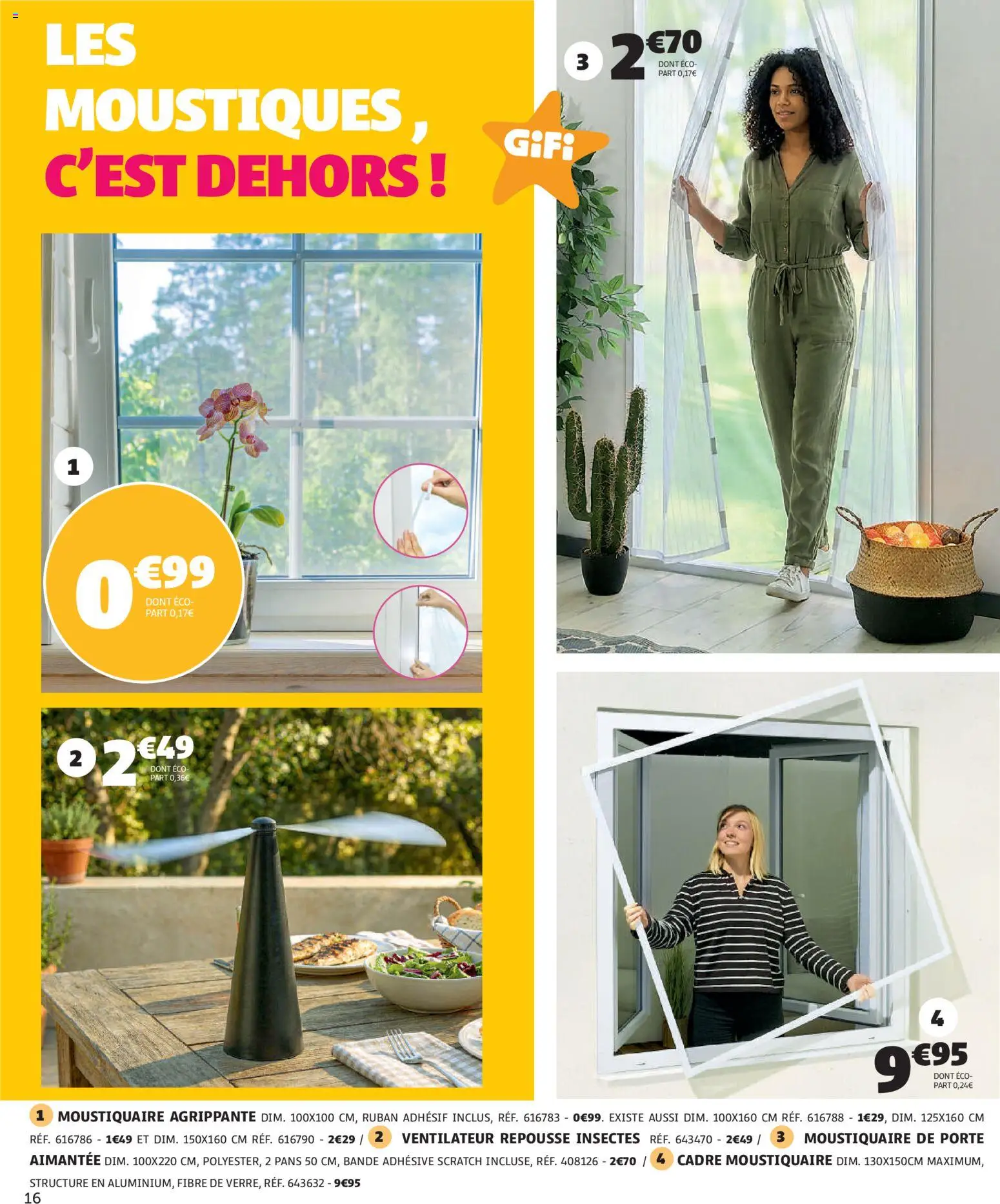 {H1} | Page: 16 | Produits: Porte, Moustiquaire de Porte, Moustiquaire, Cadre