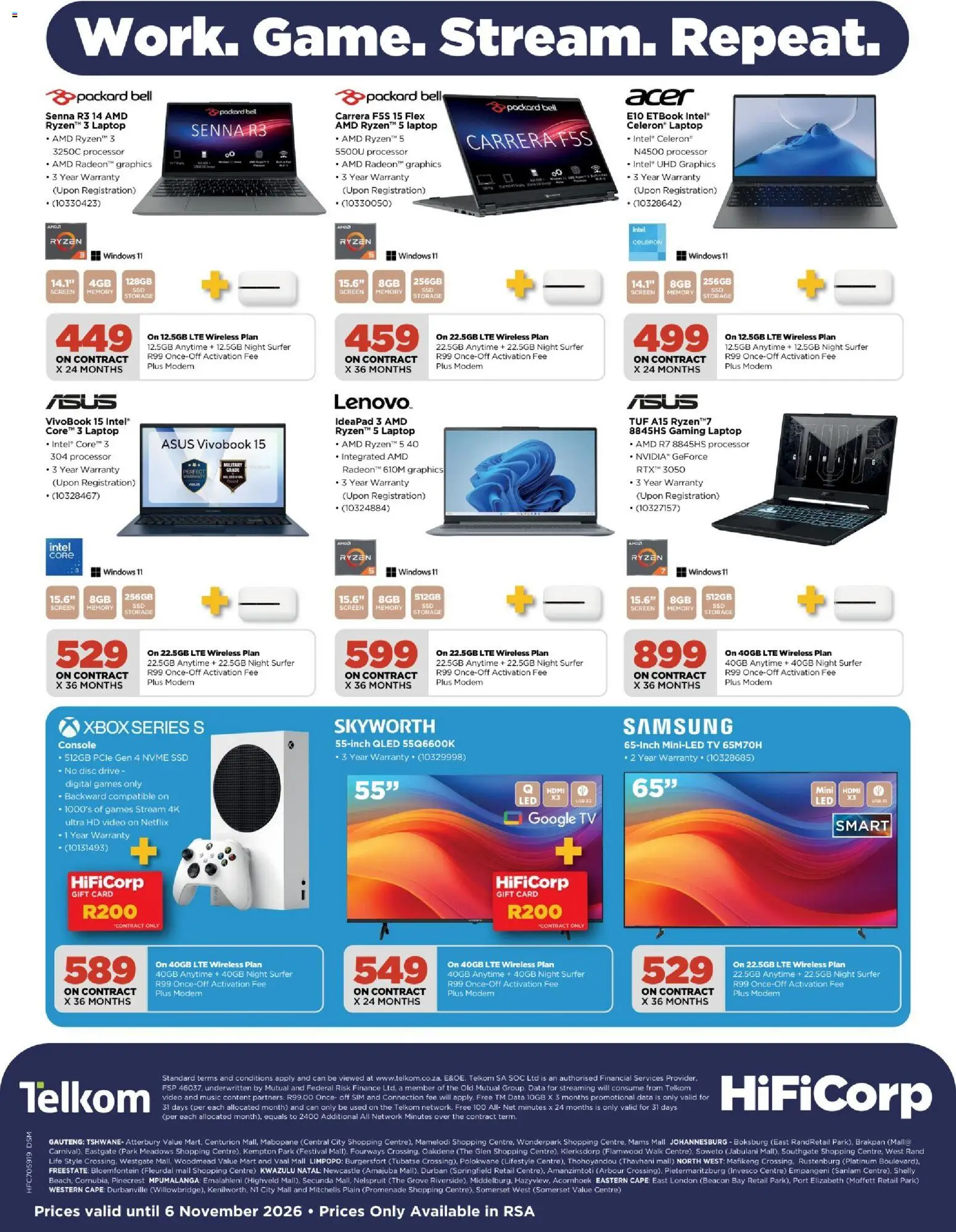 New HiFi Corp catalogue – valid from 30/09/2026 | Page: 4 | Products: Data, Sim, Laptop, TV
