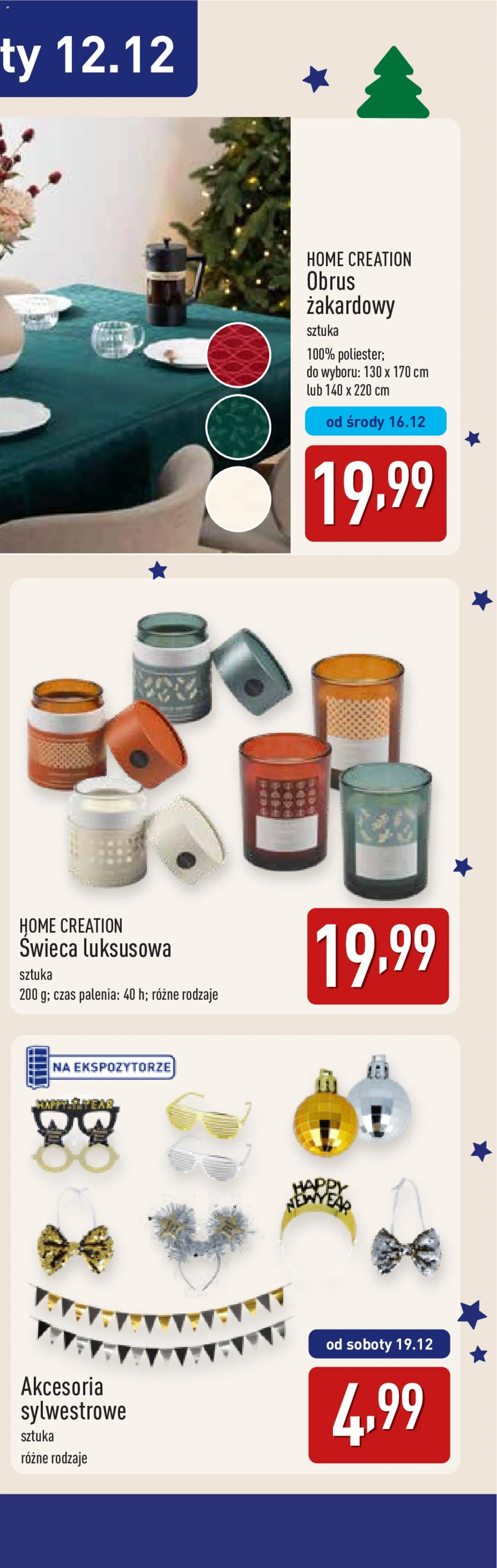 Aldi gazetka - Katalog dekoracyjny od 28.10.2026 | Strona: 19 | Produkty: Świeca