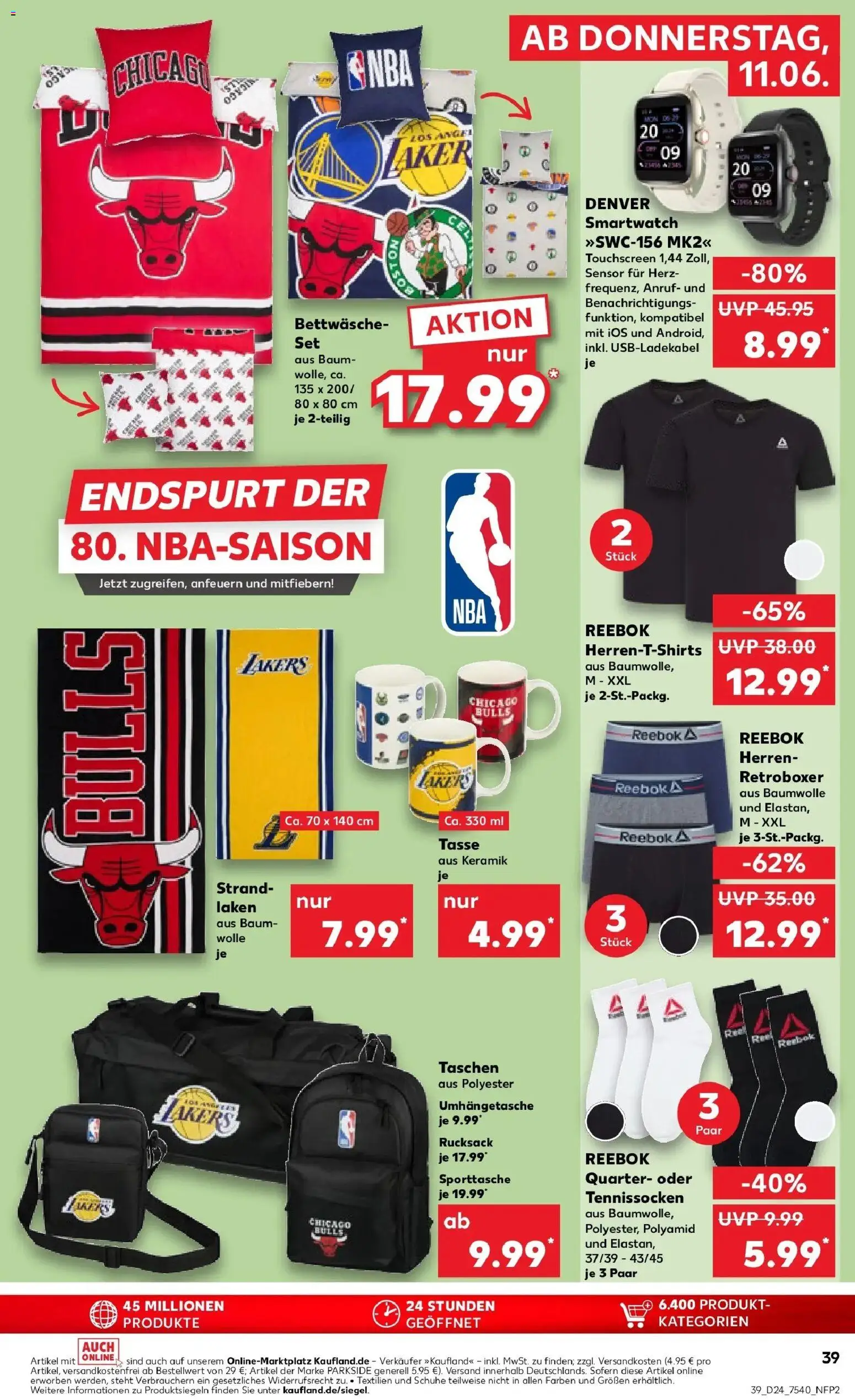 Kaufland Prospekt Annaberg-Buchholz – gültig ab 08.06.2026 | Seite: 48 | Produkte: Smartwatch, Bettwäsche, Boxer, Rucksack