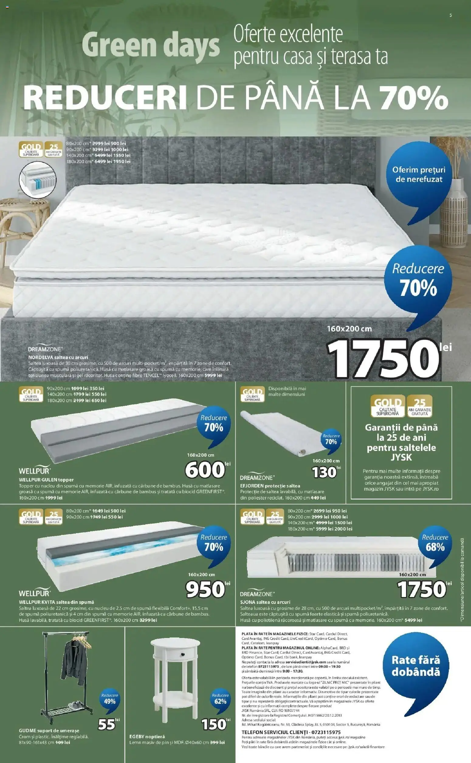 Noul catalog JYSK – valabil de la 16.04.2026 | Pagină: 5 | Produse: Telefon, Memorie, Noptieră, Topper