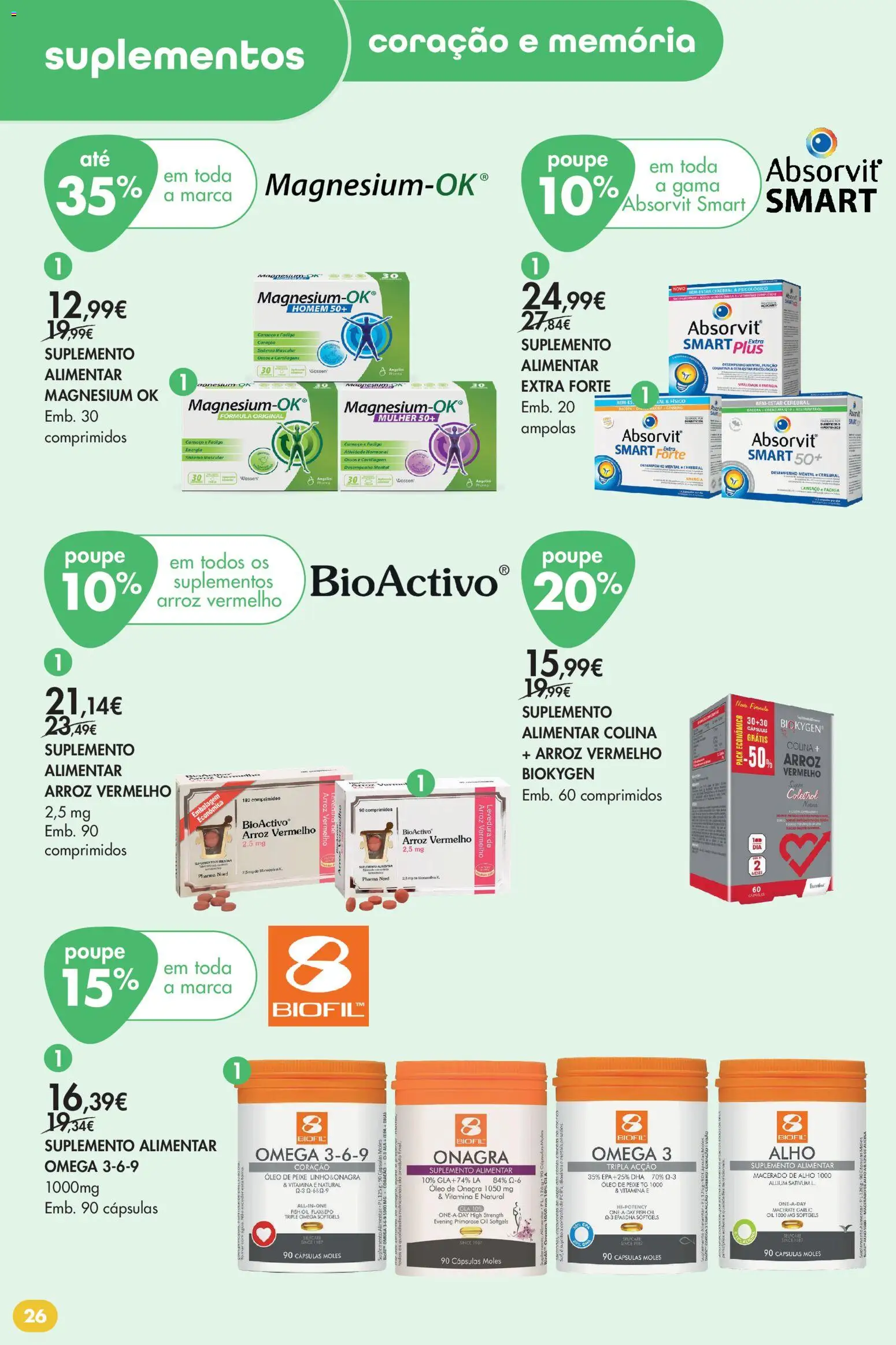 Pingo Doce folheto Bem Estar Verão 2 Lojas │ válido de 14/07/2026 | Página: 26 | Produtos: Óleo de peixe, Ômega 3, Cápsulas, Arroz