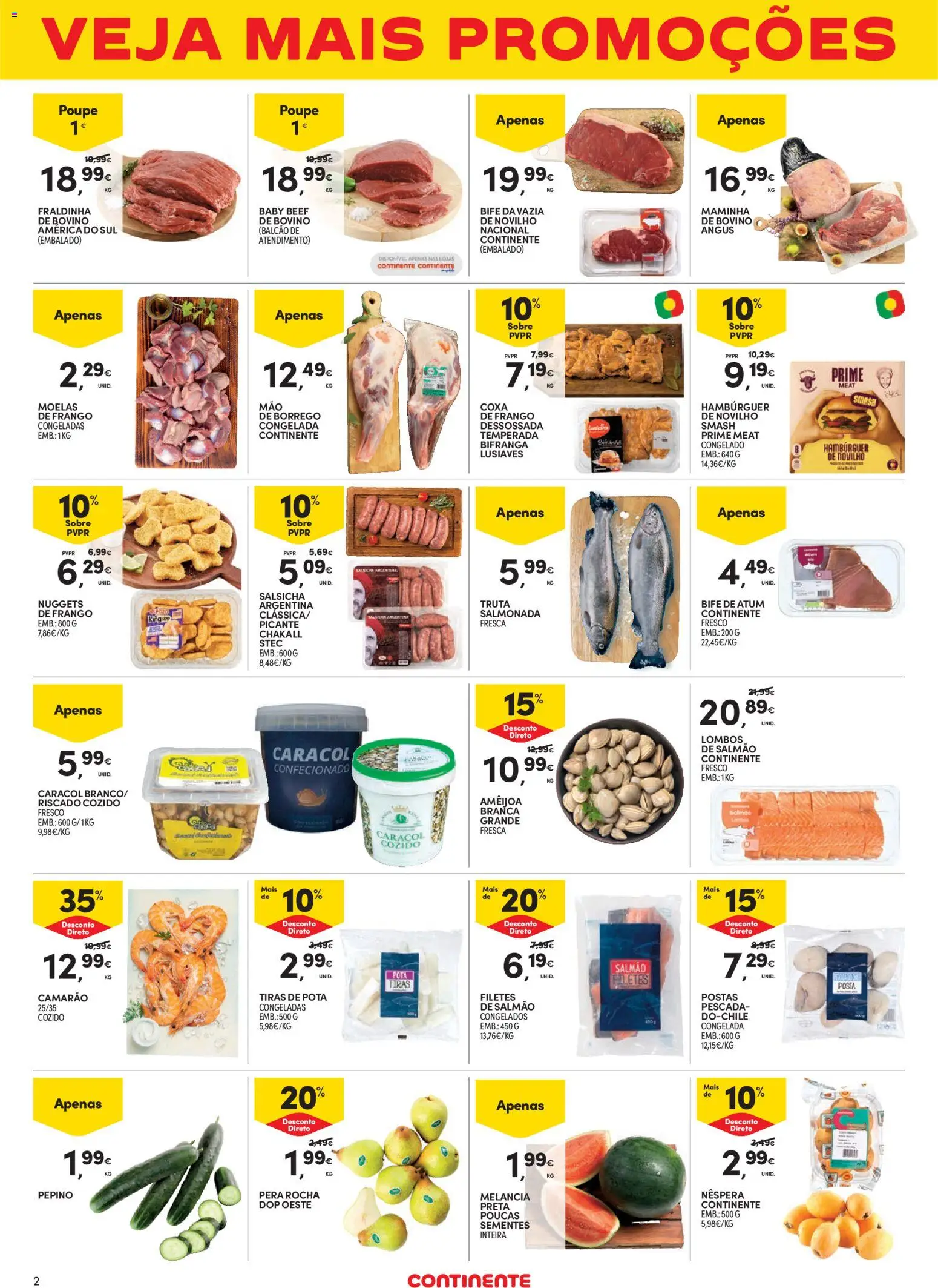 Continente Fim de Semana à Continente │ válido de 01.05.2026 | Página: 2 | Produtos: Salmão, Melancia, Truta, Nuggets