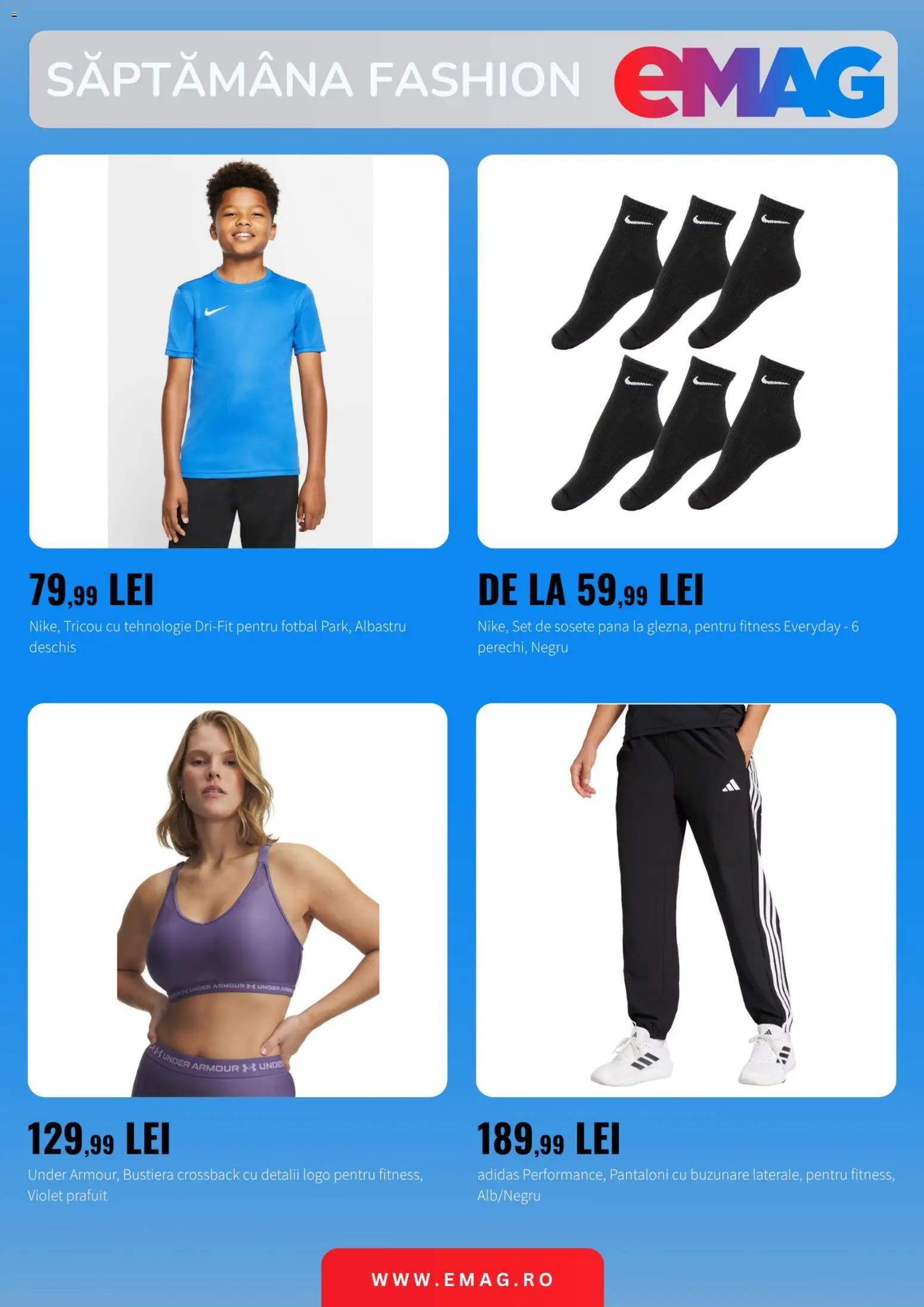 Noul catalog Emag – valabil de la 20.07.2026 | Pagină: 4 | Produse: Bustieră, Tricou, Pantaloni, Șosete