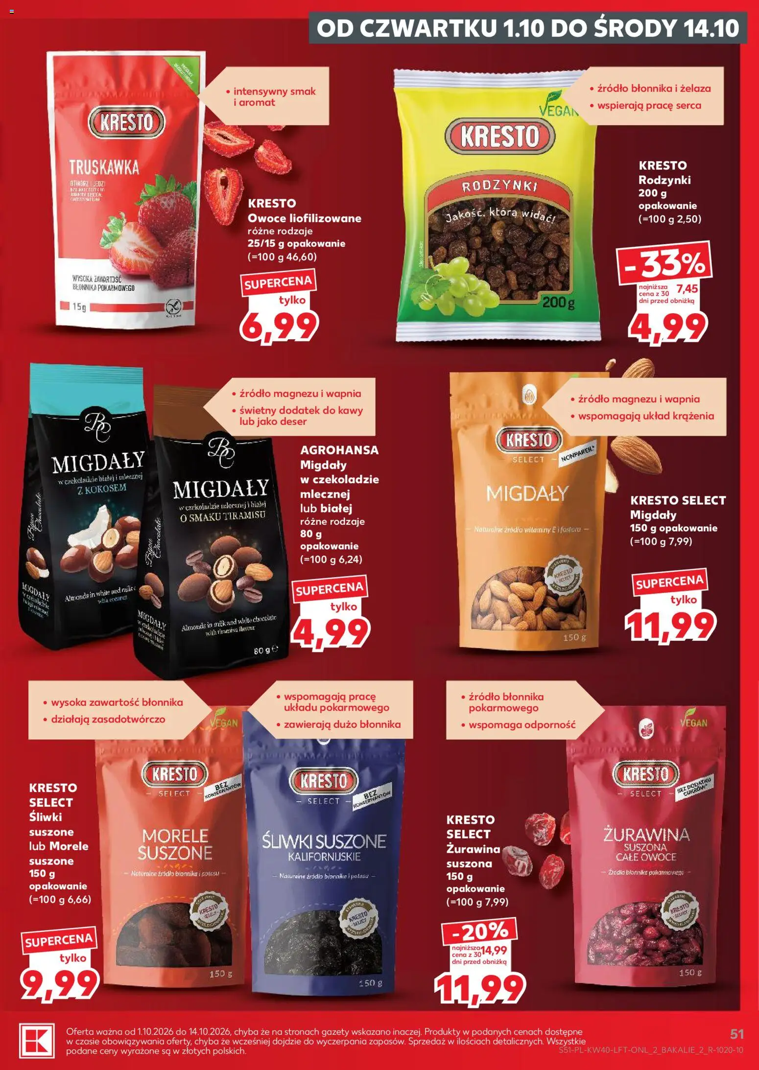 Kaufland Polsko leták od 01.10.2026 | Strana: 51 | Produkty: Vegan, Tiramisu