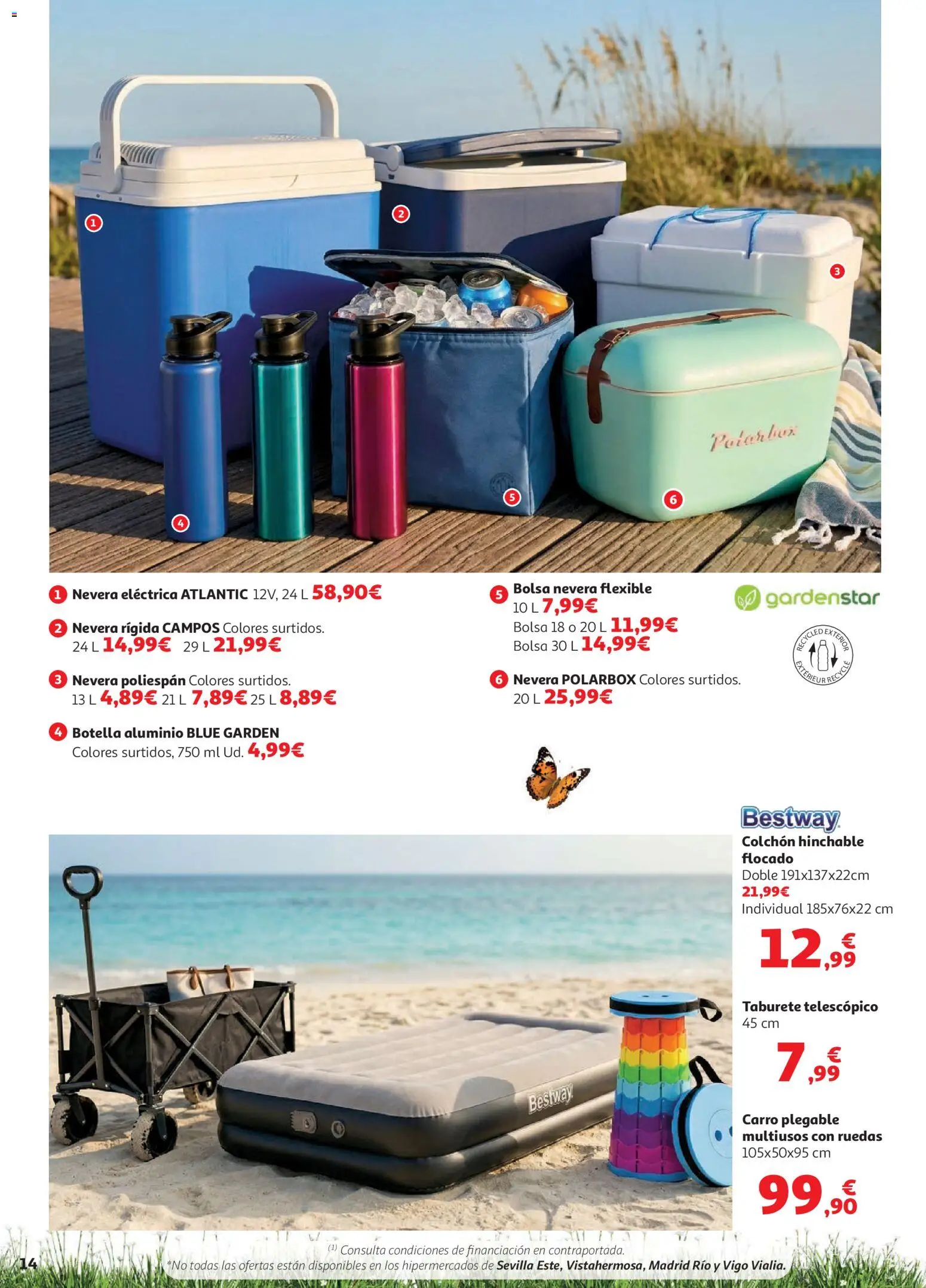 Alcampo Aire Libre HG Cat │ válido desde el 05.05.2026 | Página: 14 | Productos: Taburete, Colchon, Bolsa, Nevera