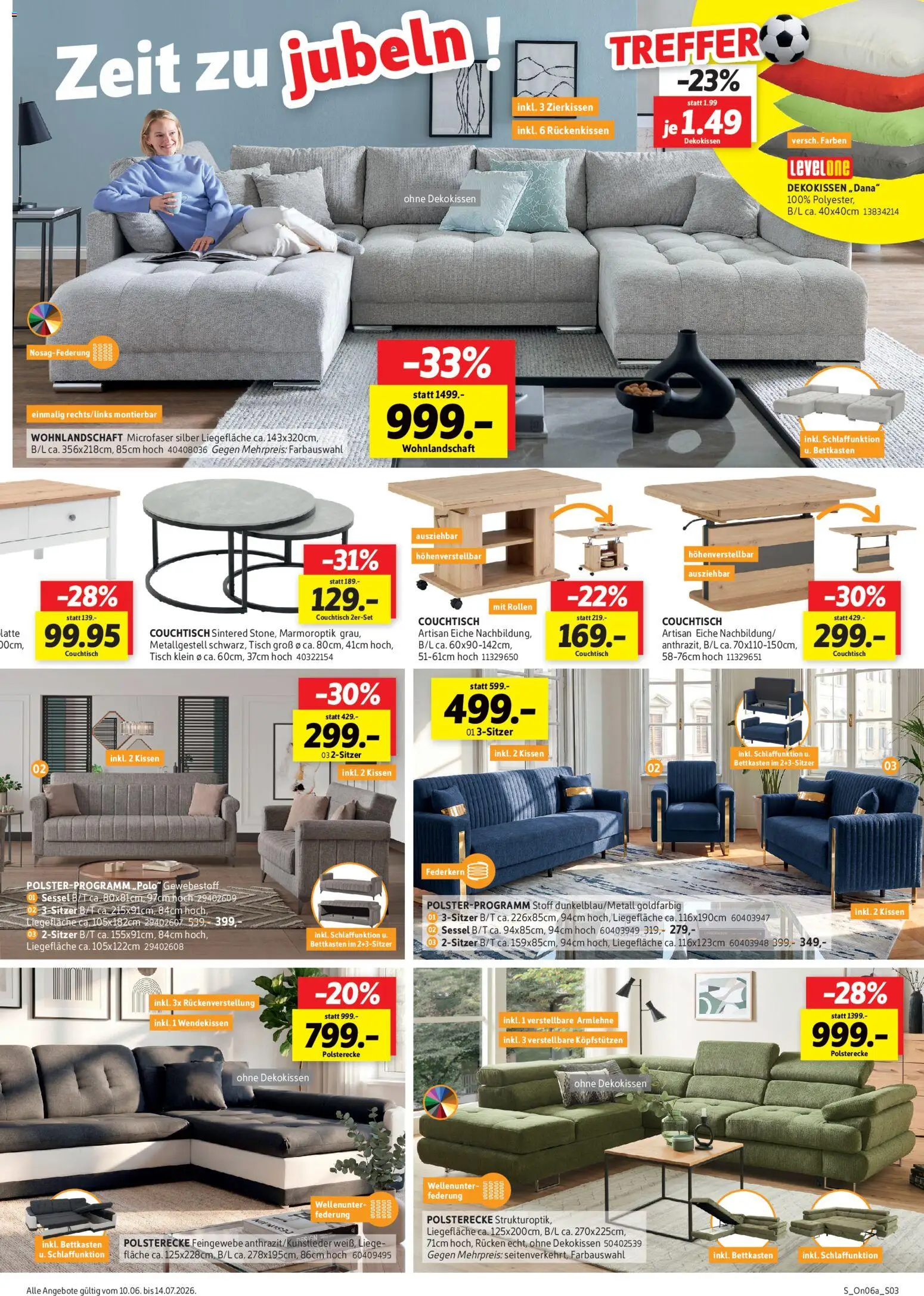 Sconto Prospekt – gültig ab 10.06.2026 | Seite: 3 | Produkte: Einbauküche, Küchenzeile, Kühlschrank, Kuchen