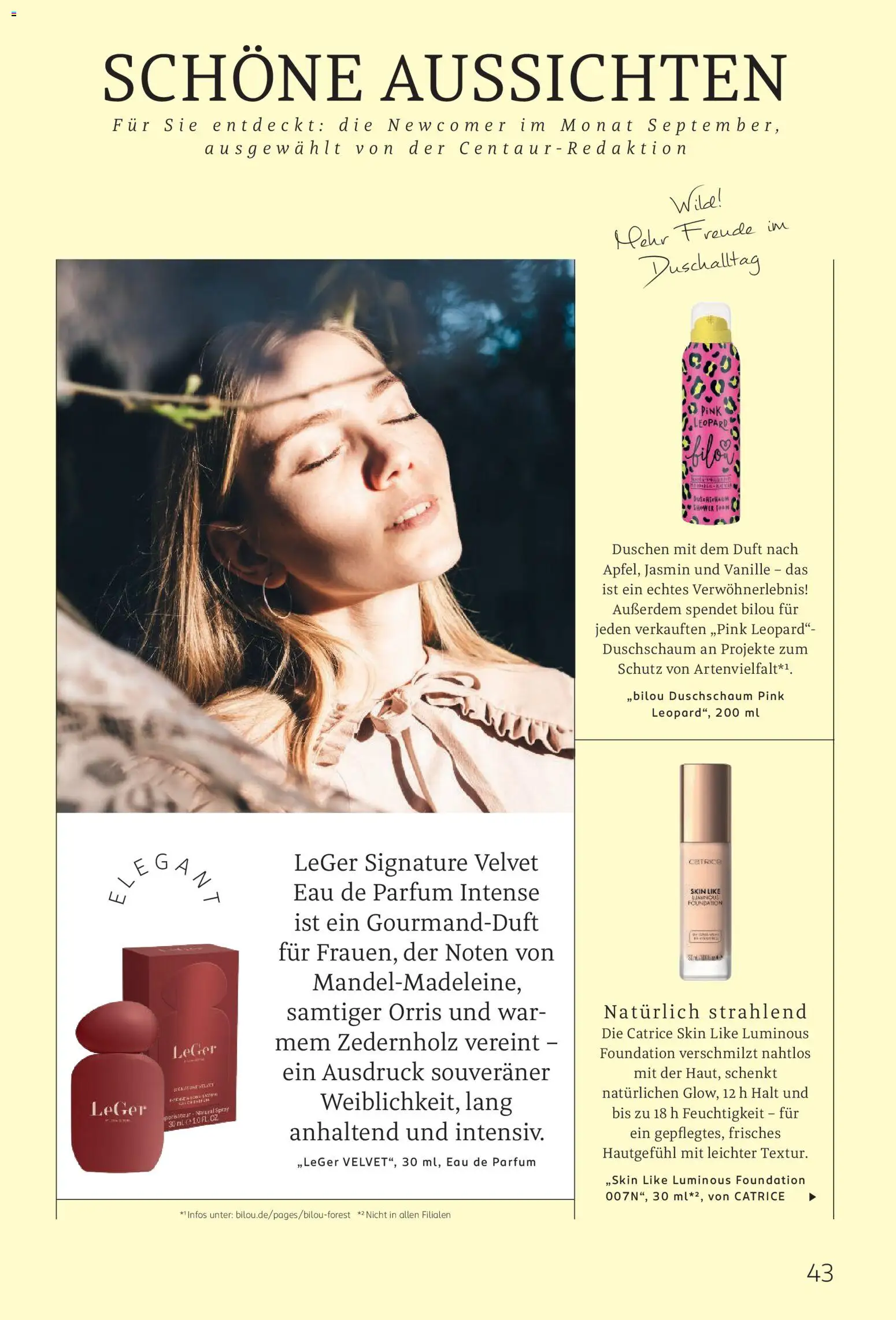 Rossmann Centaur – gültig ab 01.09.2026 | Seite: 43 | Produkte: Duft, Vanille, Eau de Parfum, Foundation