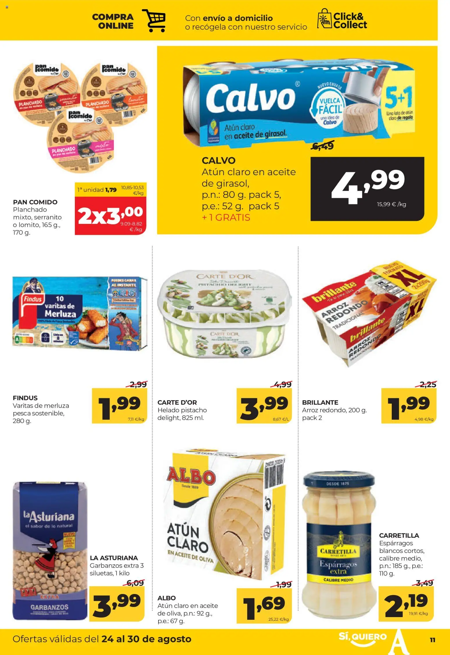Alimerka folleto │ válido desde el 24/08/2026 | Página: 11 | Productos: Aceite, Pan, Arroz, Aceite de oliva
