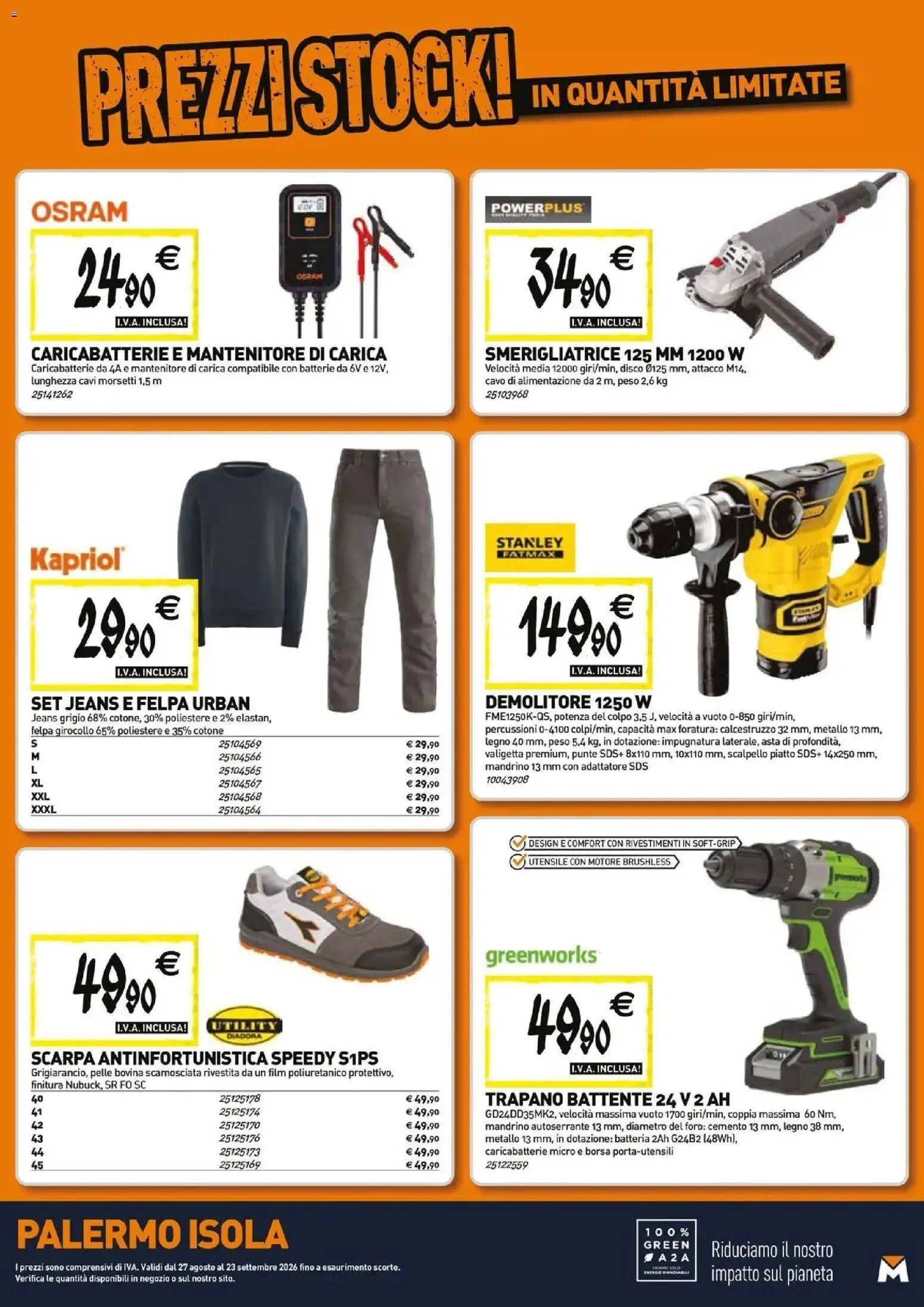 Nuovo TECNOMAT catalogo Isola delle Femmine dal 27/08/2026 > offerte anteprima 🛍️ | Pagina: 19 | Prodotti: Trapano, Borsa, Batterie, Caricabatterie