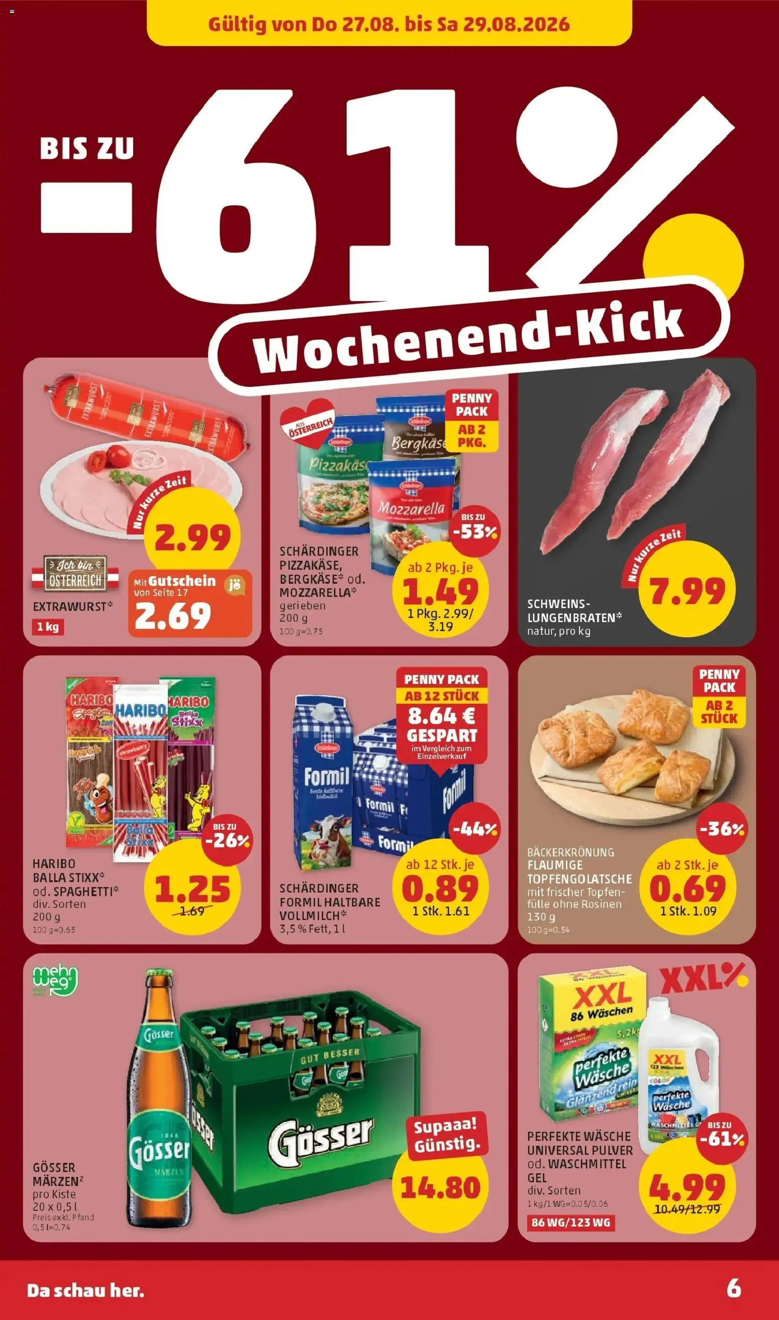Penny Markt Die ganze Woche sparen ab (27.08.2026) - Angebote, Prospekt | Seite: 6