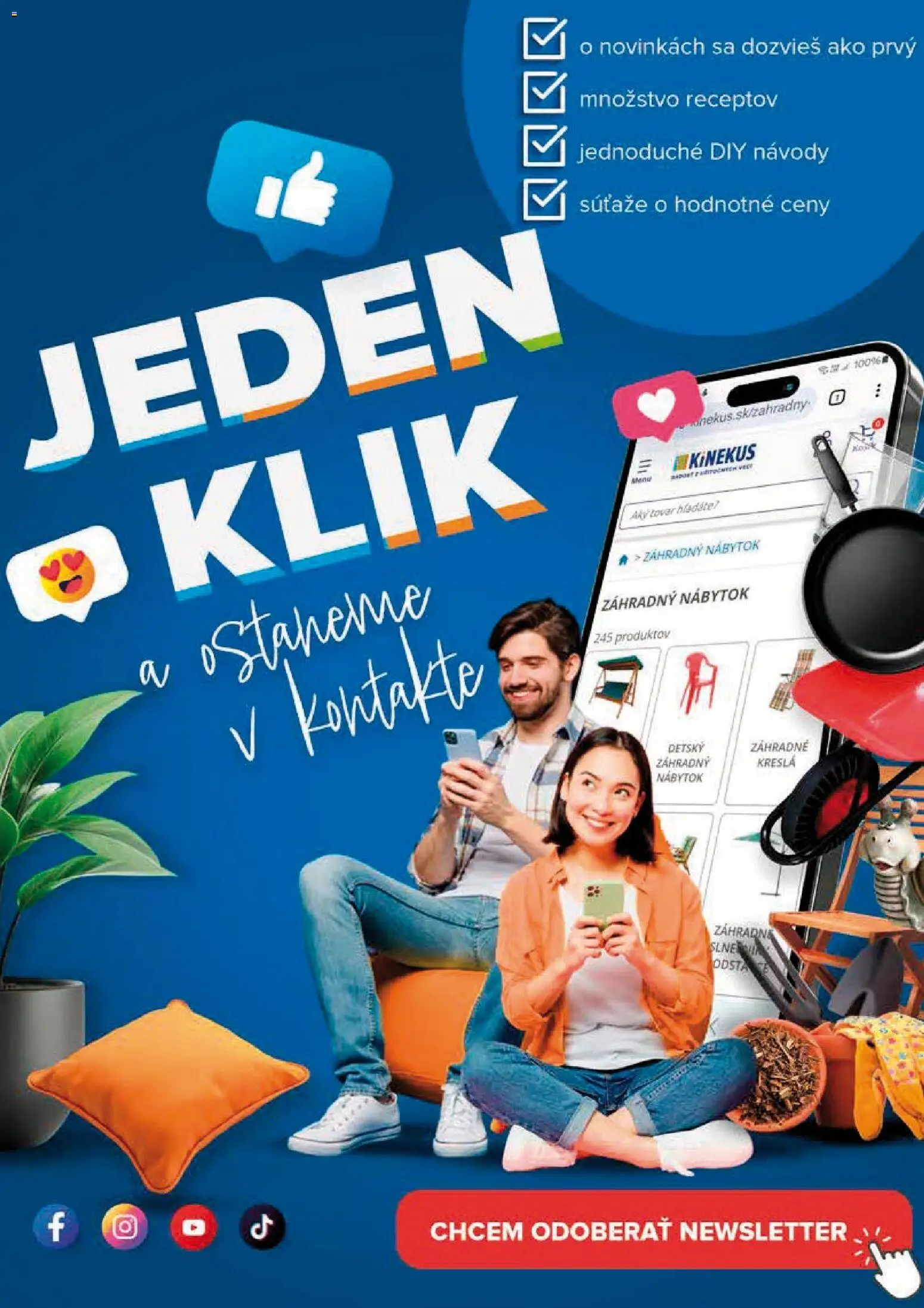 Nové Kinekus akcie – leták je platný od 01.08.2026 | Strana: 16 | Produkty: Nábytok, Kreslá, Záhradný nábytok