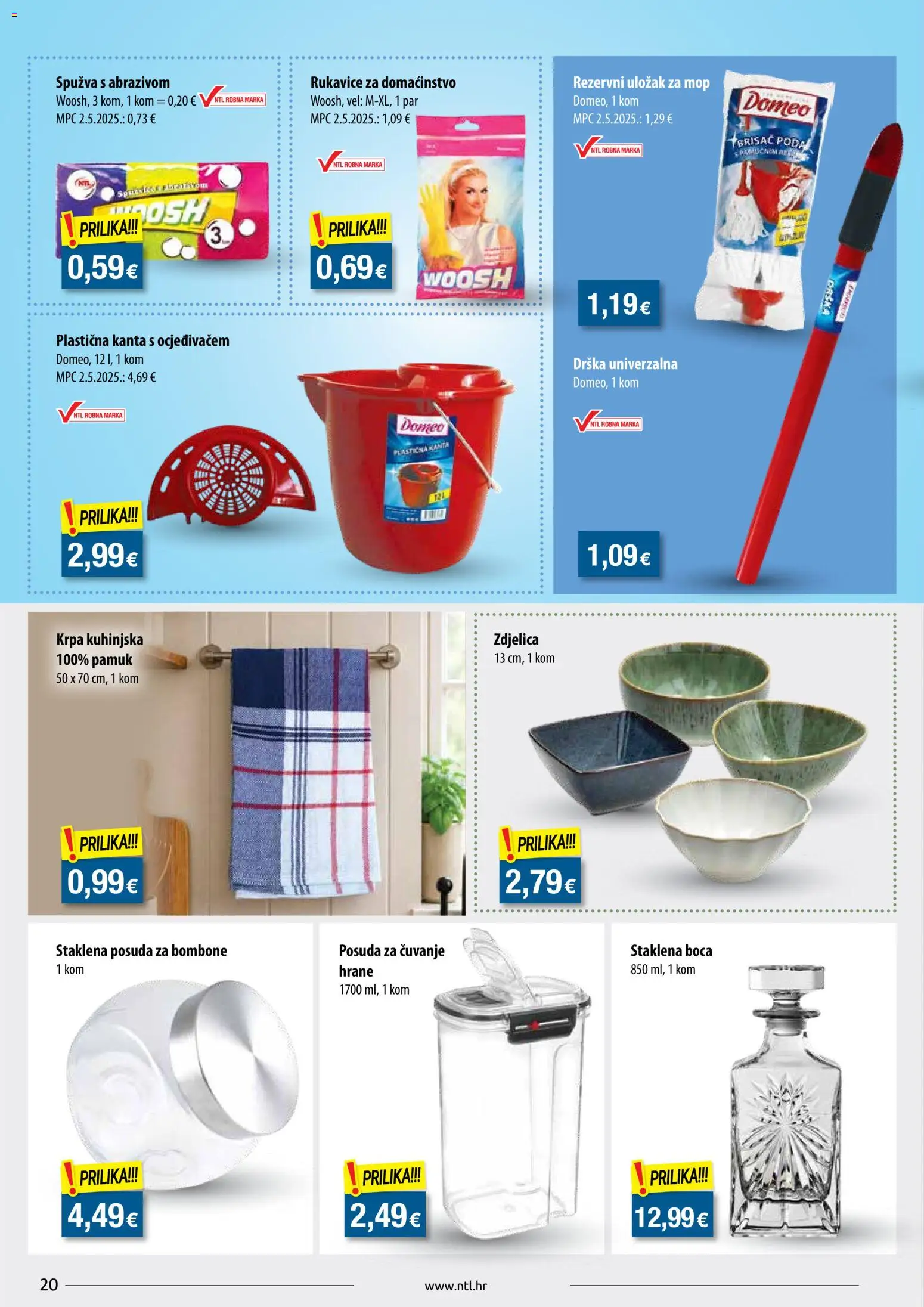 NTL katalog | vrijedi od 24.06.2026 | Stranica: 20 | Proizvodi: Spužva, Krpa, Mop, Rukavice