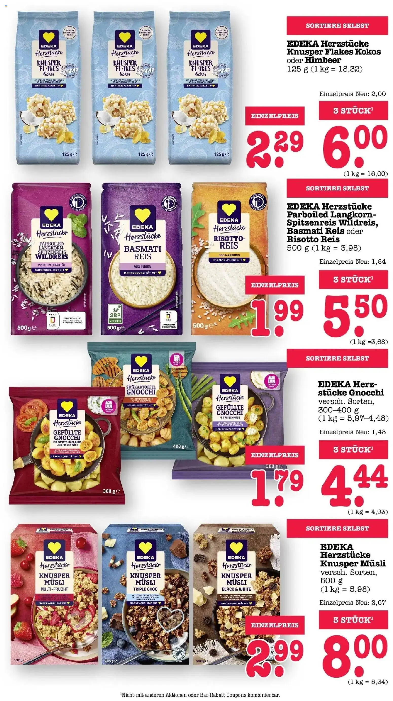 E center Prospekt Achern (ab 24.08.2026) zum Blättern | Seite: 45 | Produkte: Musli, Käse, Reis, Frischkase