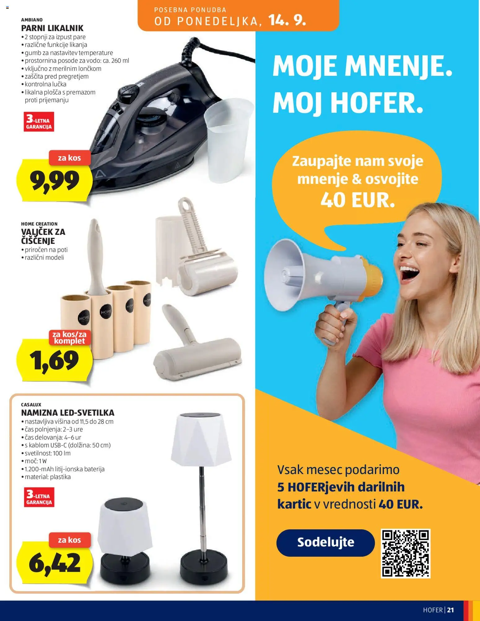 Novi Hofer katalog ponudbe – veljaven od 09.09.2026 | Stran: 21