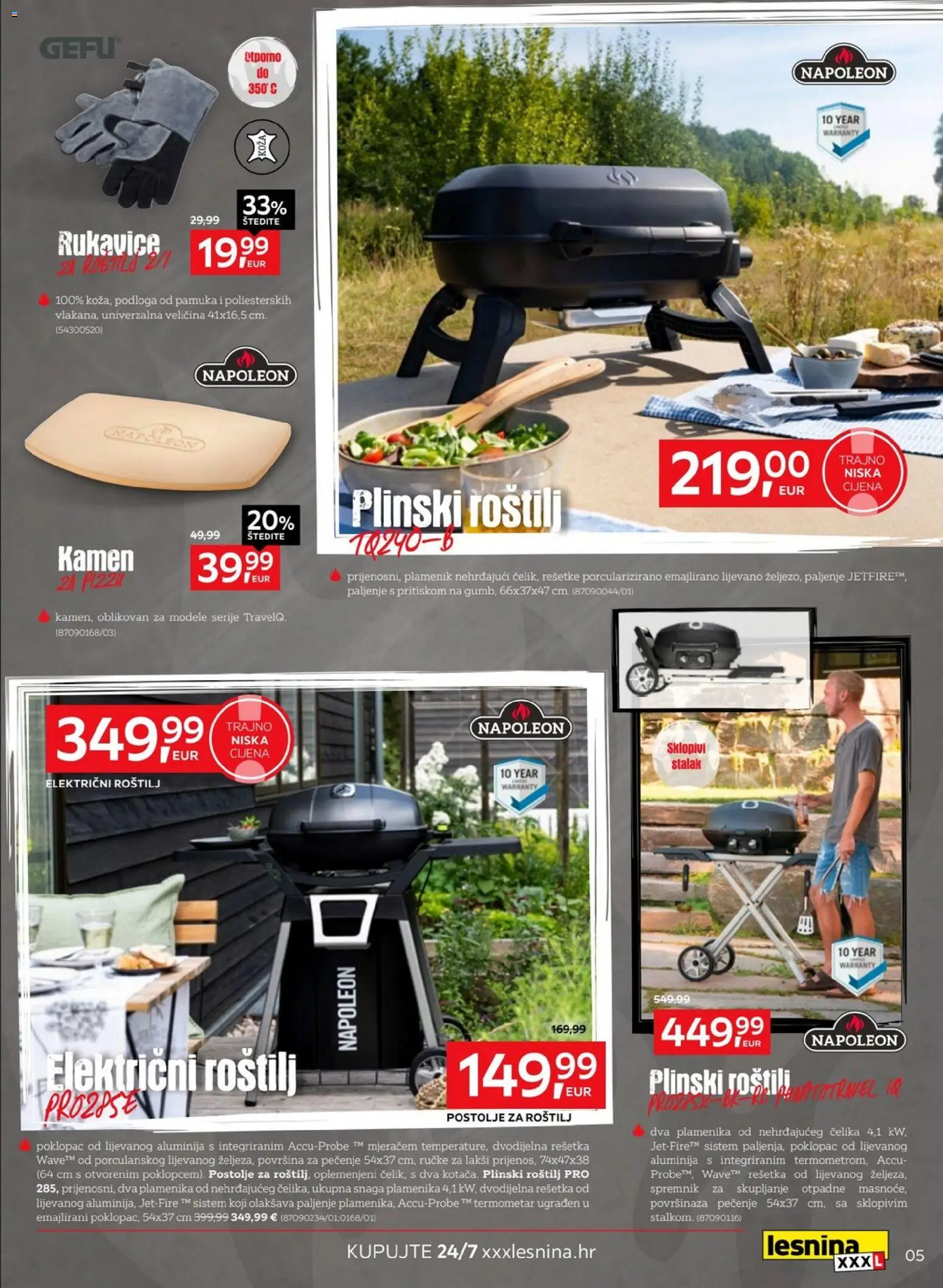 Lesnina katalog | vrijedi od 02.07.2026 | Stranica: 5 | Proizvodi: Roštilj, Termometar, Rukavice