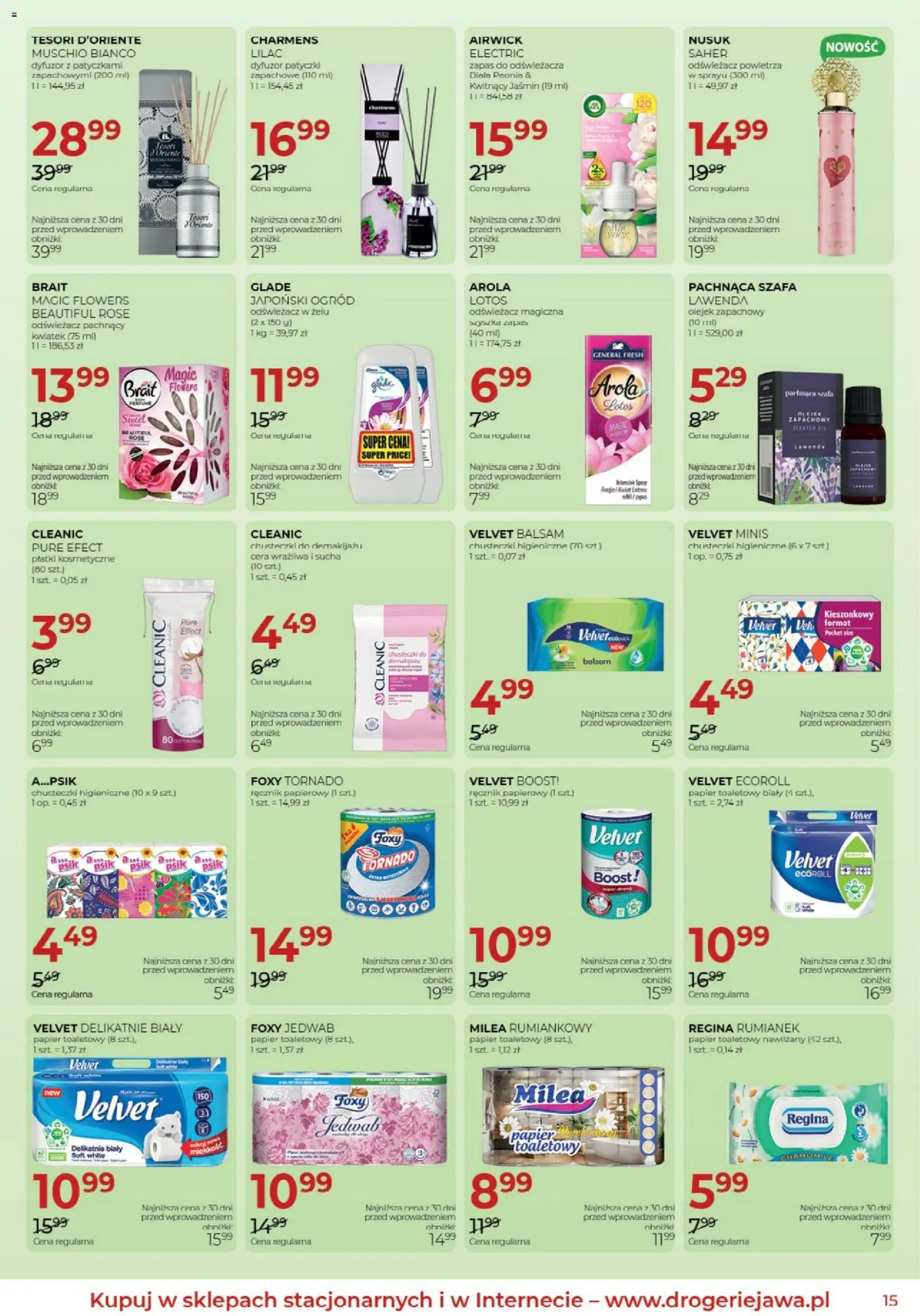 Jawa gazetka od 04.08.2026 | Strona: 15 | Produkty: Tesori d'oriente, Chusteczki, Odświeżacz powietrza, Lawenda
