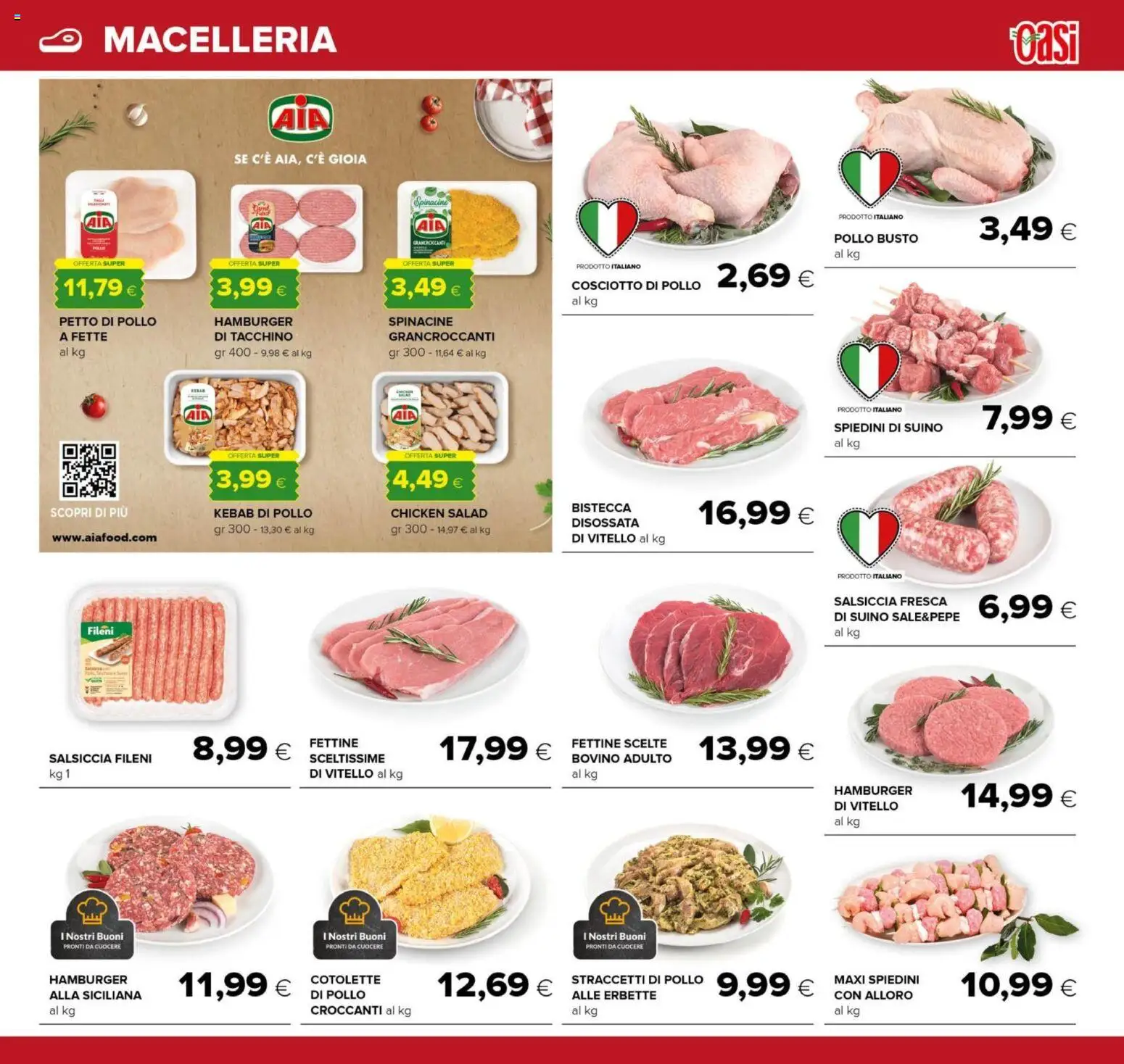 Volantino Oasi del 29/07/2026 | Pagina: 7 | Prodotti: Bovino, Petto di Pollo, Tacchino, Hamburger