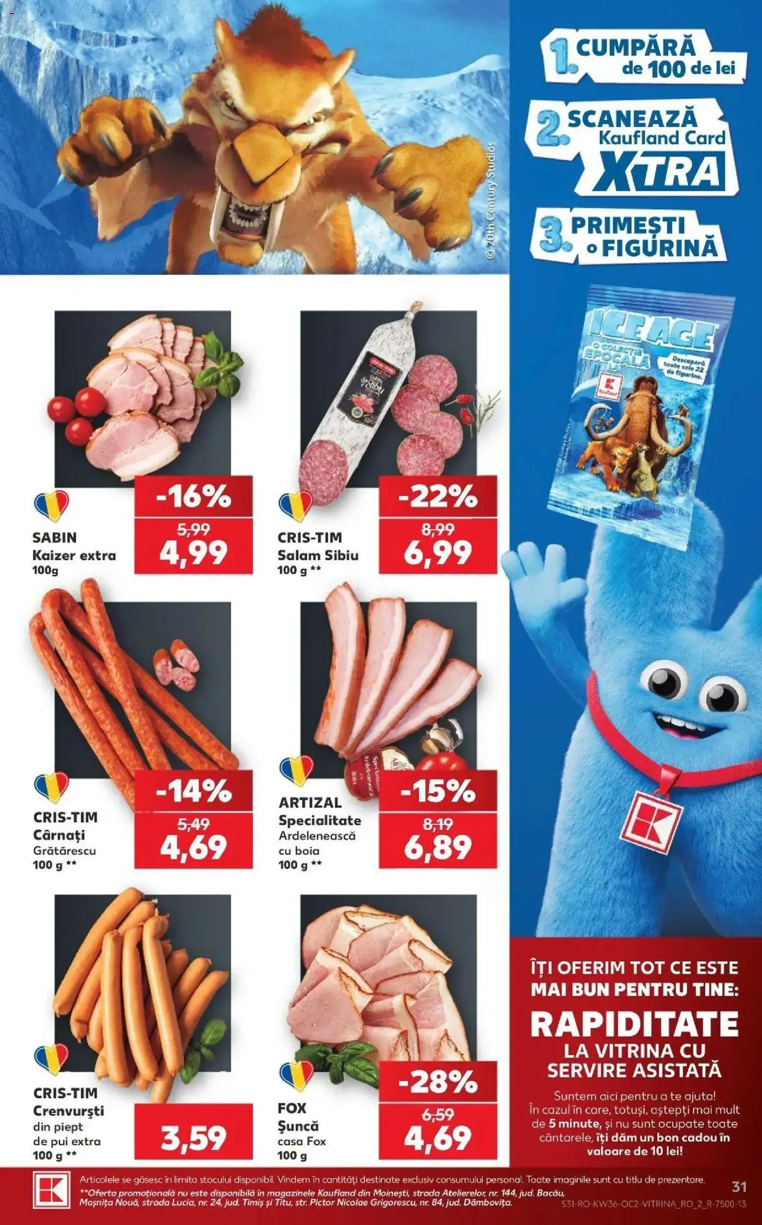 Kaufland Viseu de Sus 02.09.2026 - Revista si Oferta | Pagină: 31 | Produse: Crenvurști, Salam, Șuncă, Cârnați