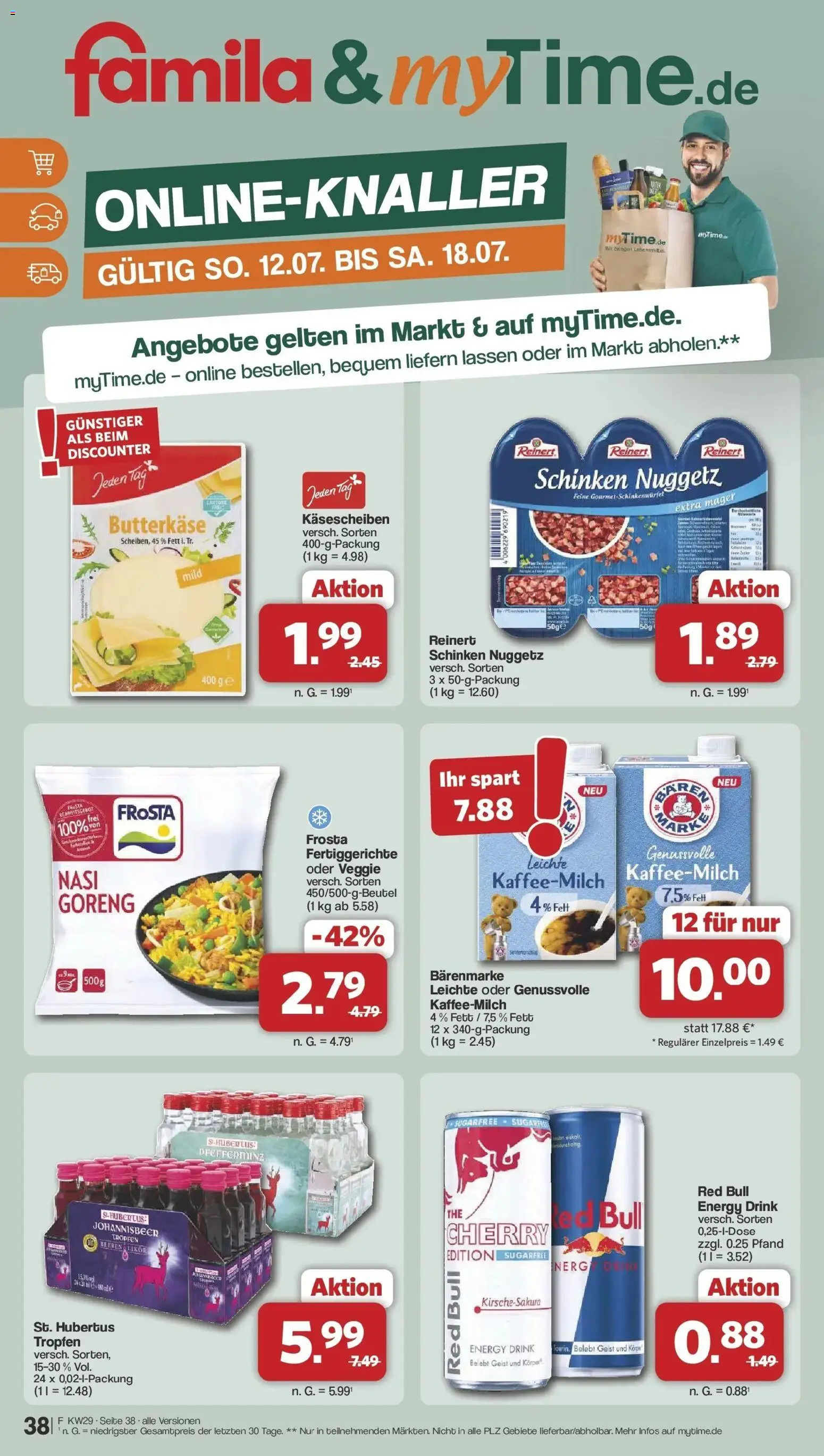 Famila Nordwest Prospekt Zeven – gültig ab 13.07.2026 | Seite: 38 | Produkte: Red bull, Energy, Frosta, Schinken