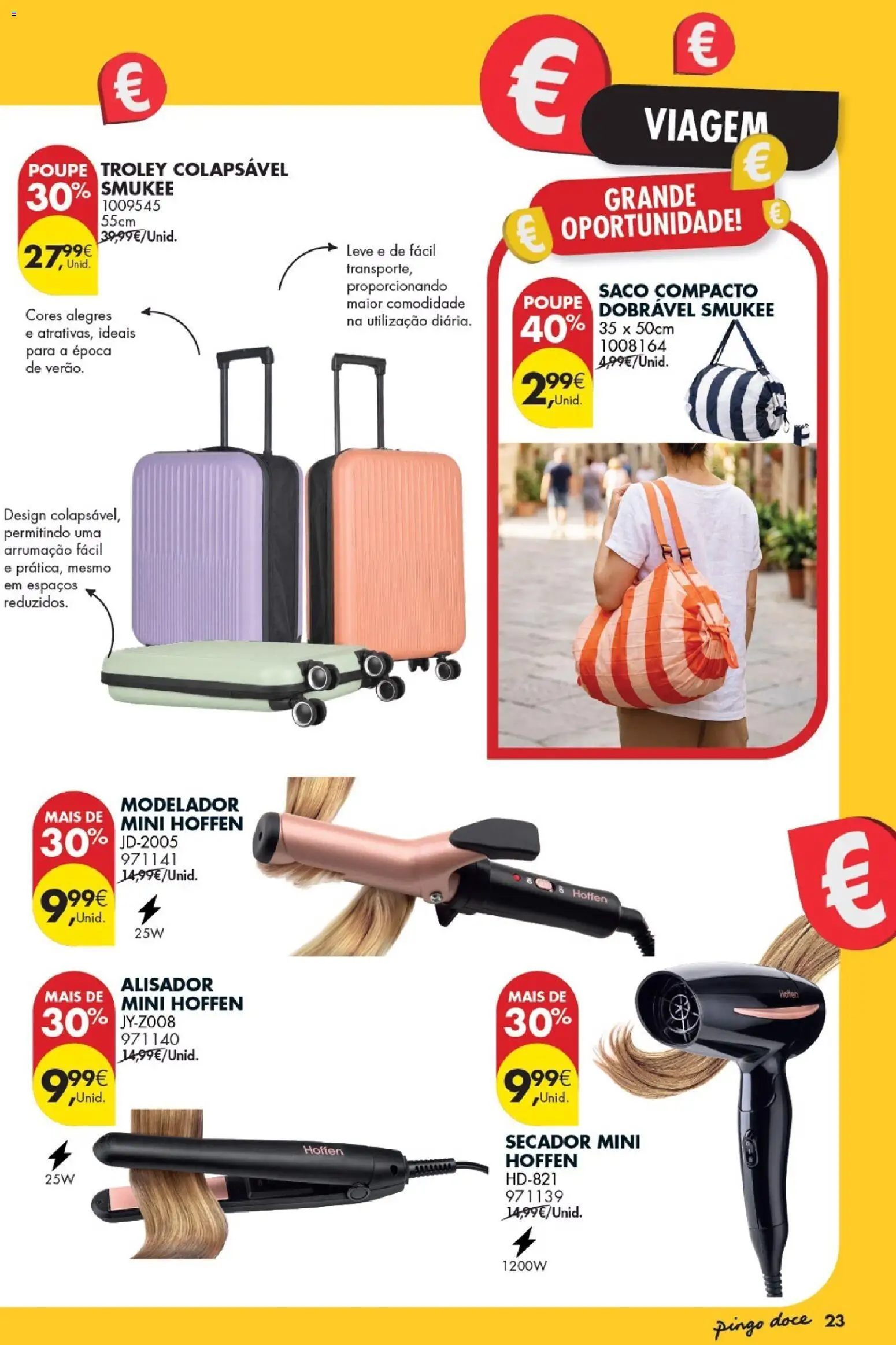 Pingo Doce Bazar Grandes Oportunidades │ válido de 21/07/2026 | Página: 23 | Produtos: Secador, Alisador