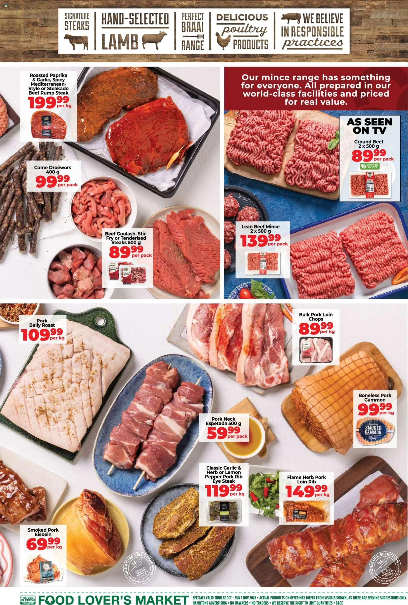 New Food Lover's Market catalogue – valid from 22/10/2026 | Page: 9 | Products: Rump steak, Poultry, Spices, Garlic