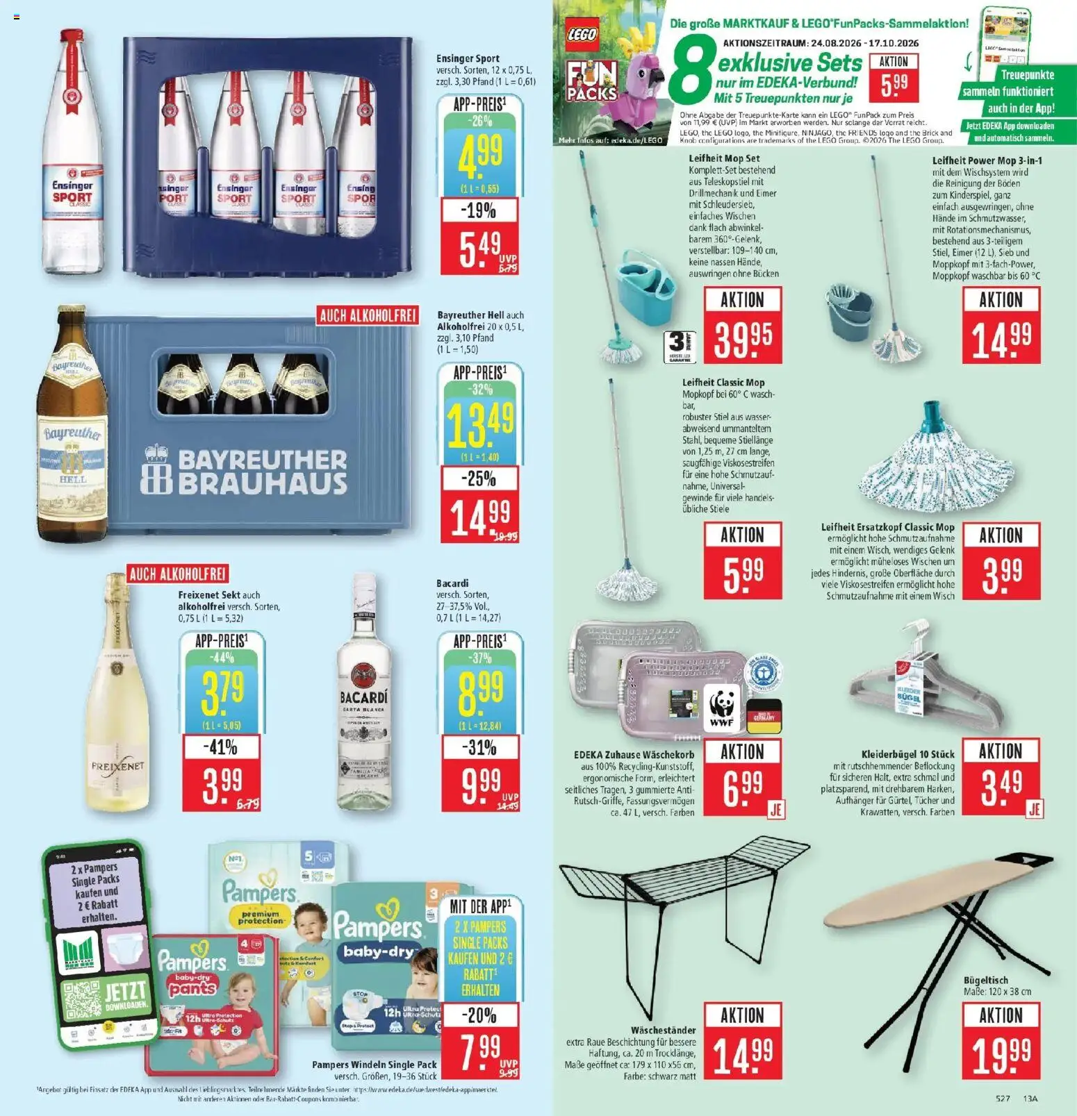 Marktkauf Prospekt Aschaffenburg (ab 31.08.2026) » Angebote online | Seite: 17 | Produkte: Sekt, Pampers, Kleiderbügel, Wasser