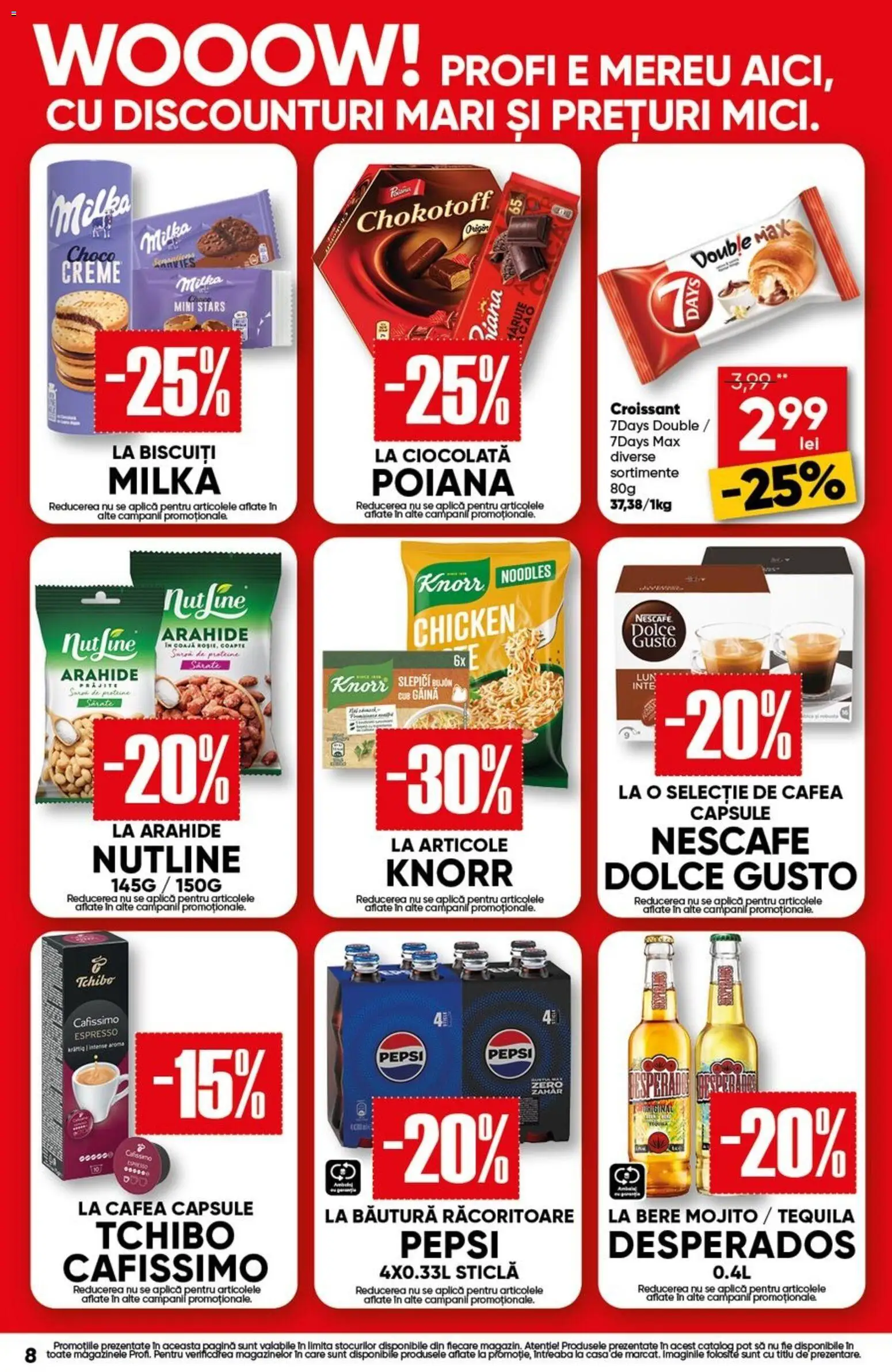 Noul catalog Profi – valabil de la 10.09.2026 | Pagină: 8 | Produse: Zero, Cafea, Biscuiți, Zahăr