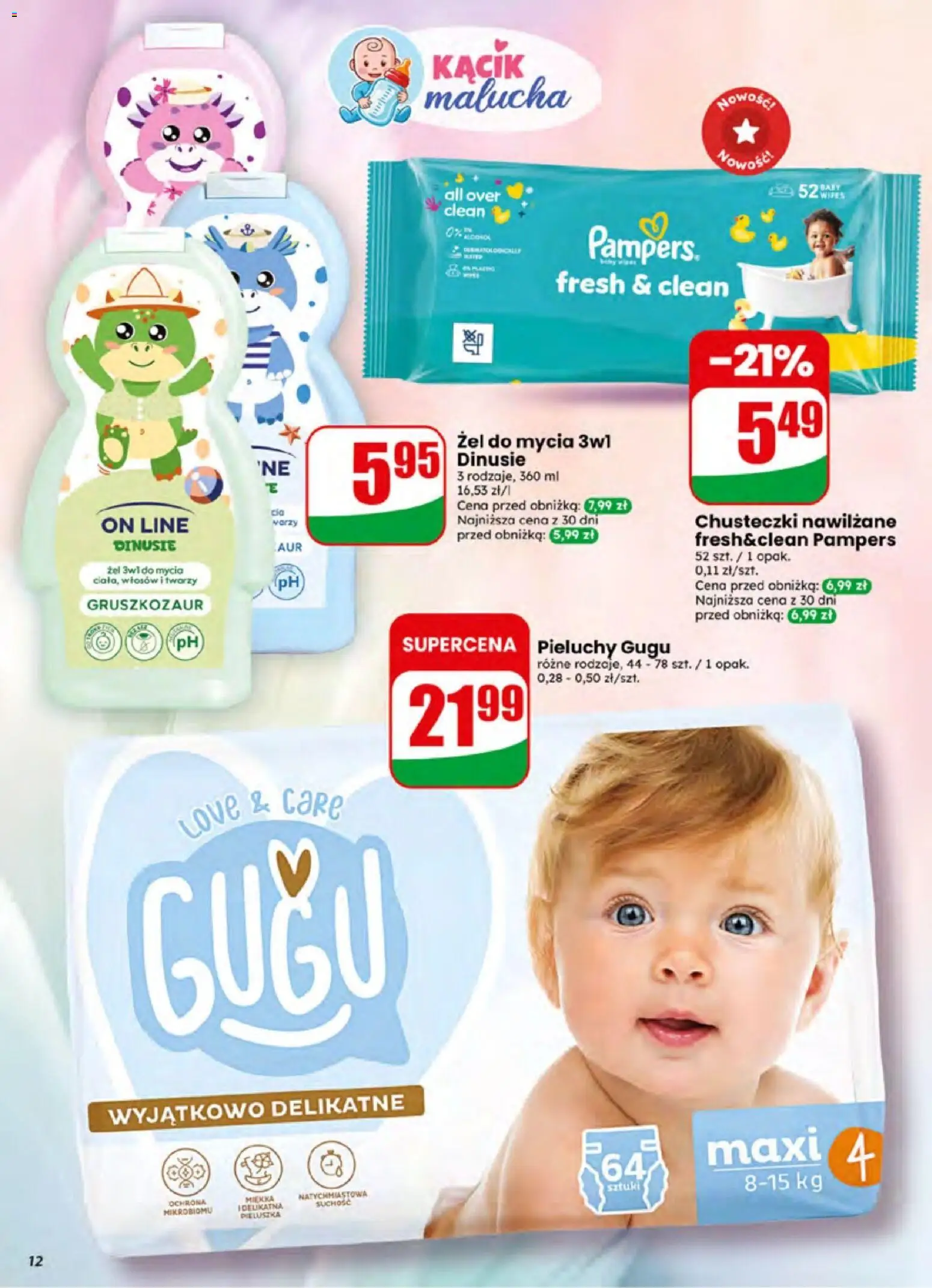Dino gazetka od 01.07.2026 | Strona: 12 | Produkty: Pampers