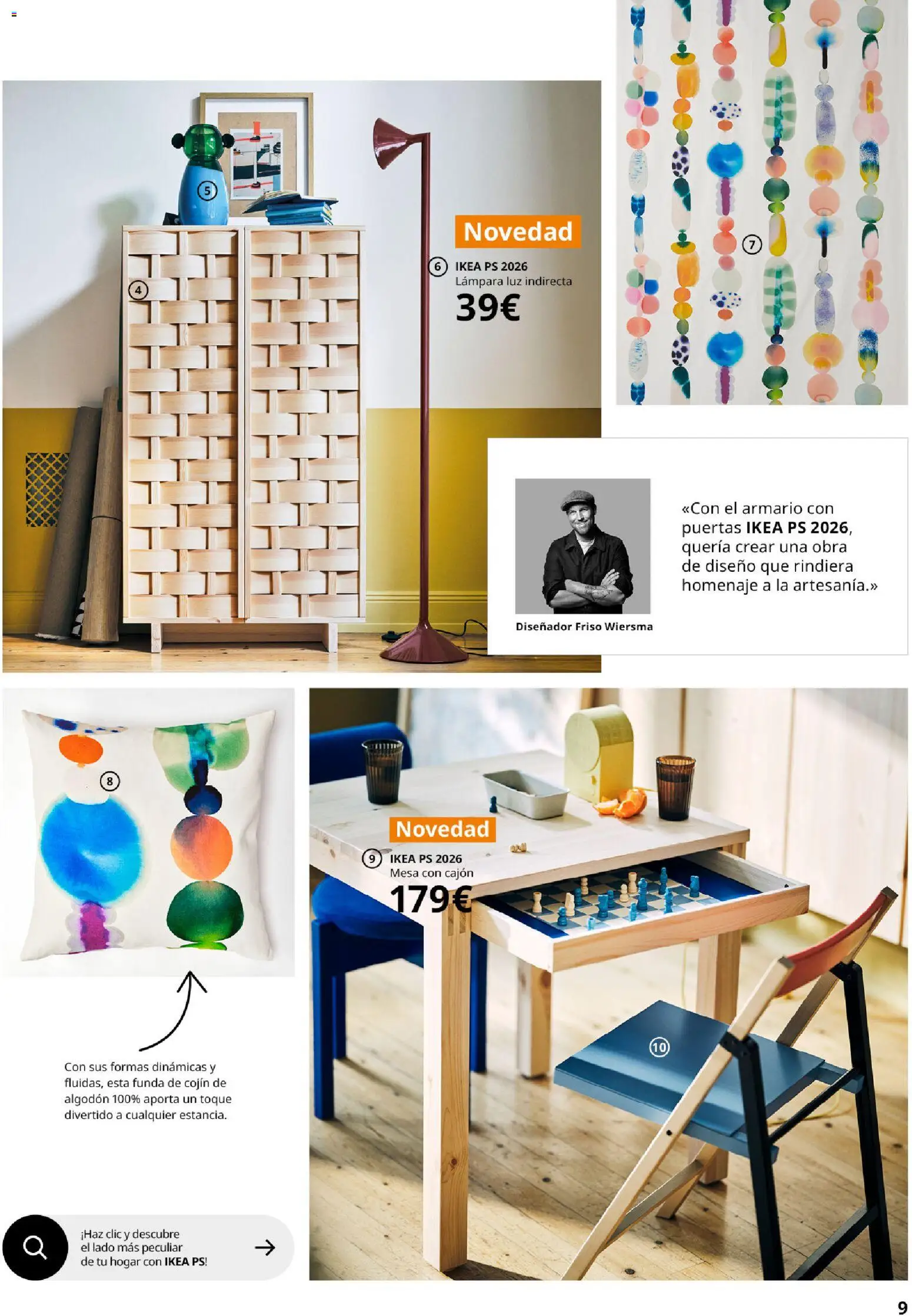 Catálogo IKEA Ps │ válido desde el 01.06.2026 | Página: 9 | Productos: Funda, Mesa, Armario, Lámpara