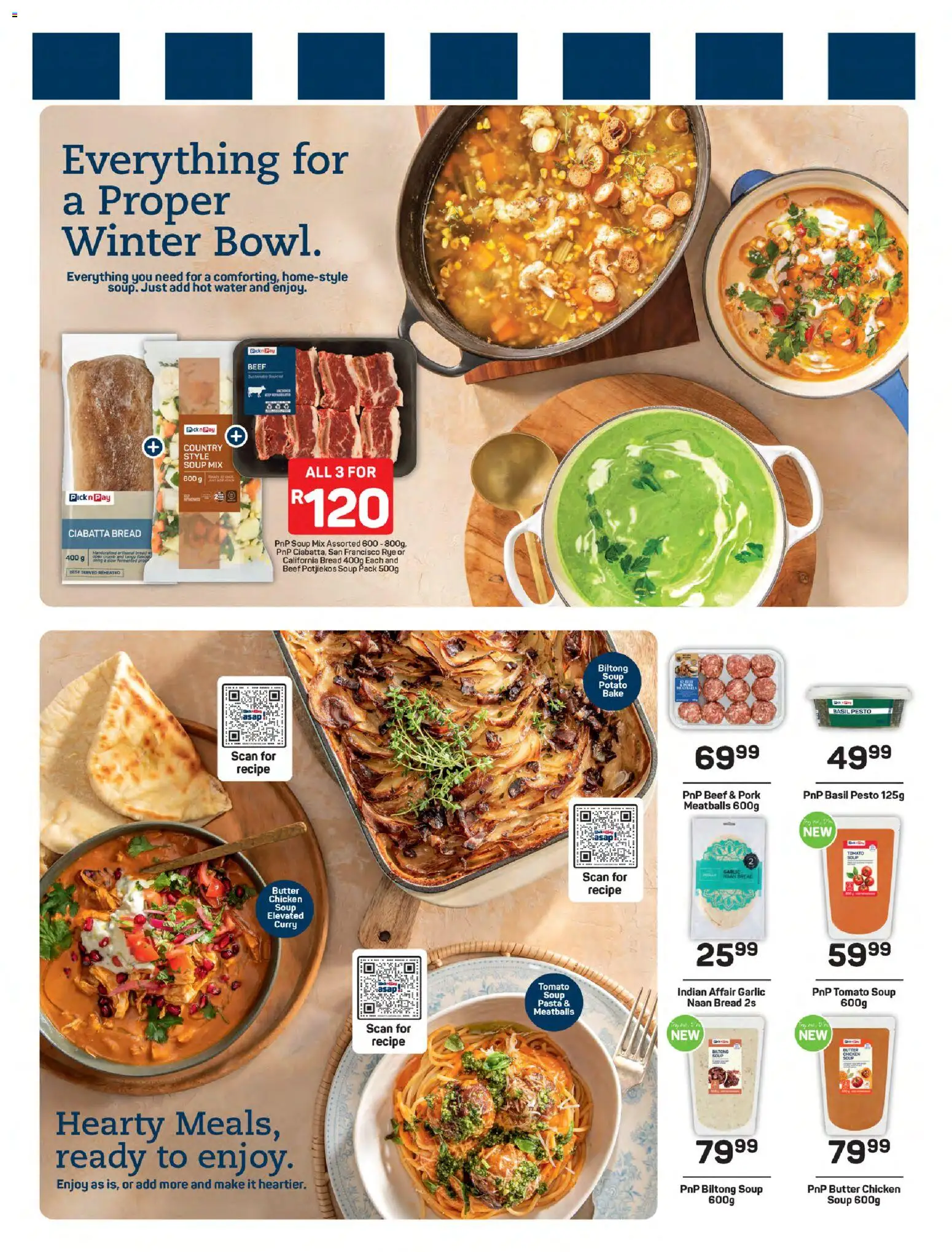 New Pick n Pay catalogue – valid from 18.05.2026 | Page: 7 | Products: Butter, Bread, Pork, Pasta