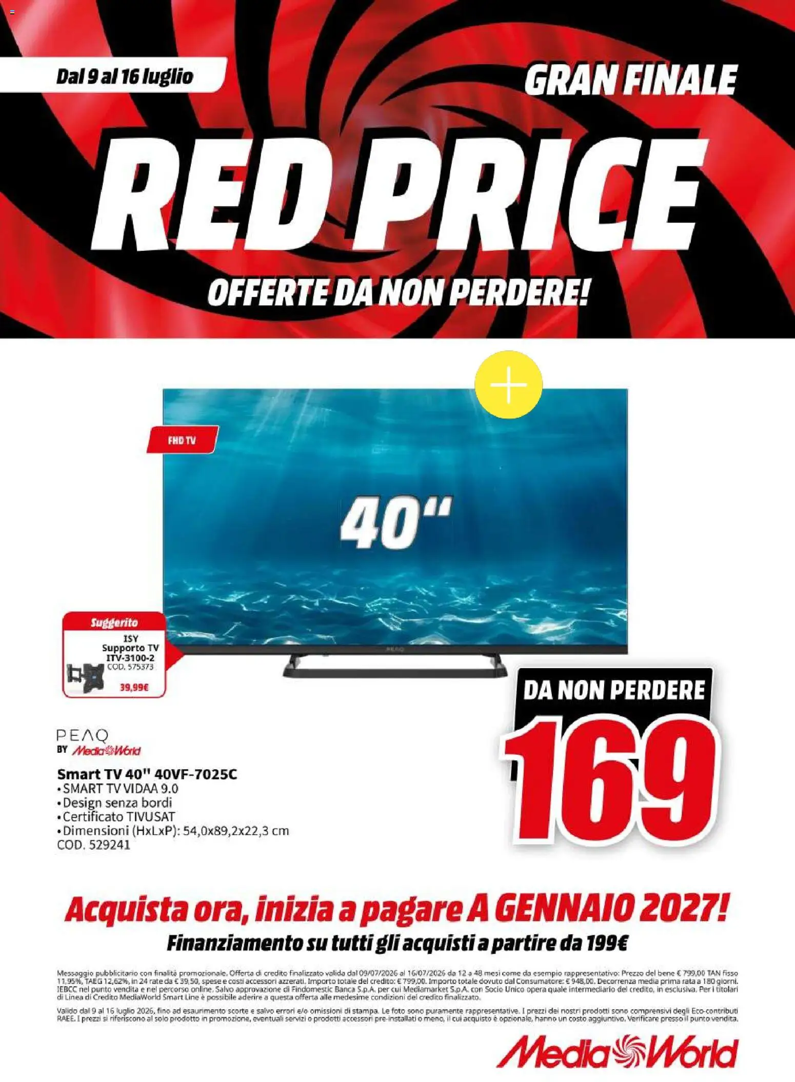 Volantino Media World del 09/07/2026 | Pagina: 8 | Prodotti: smart TV, TV