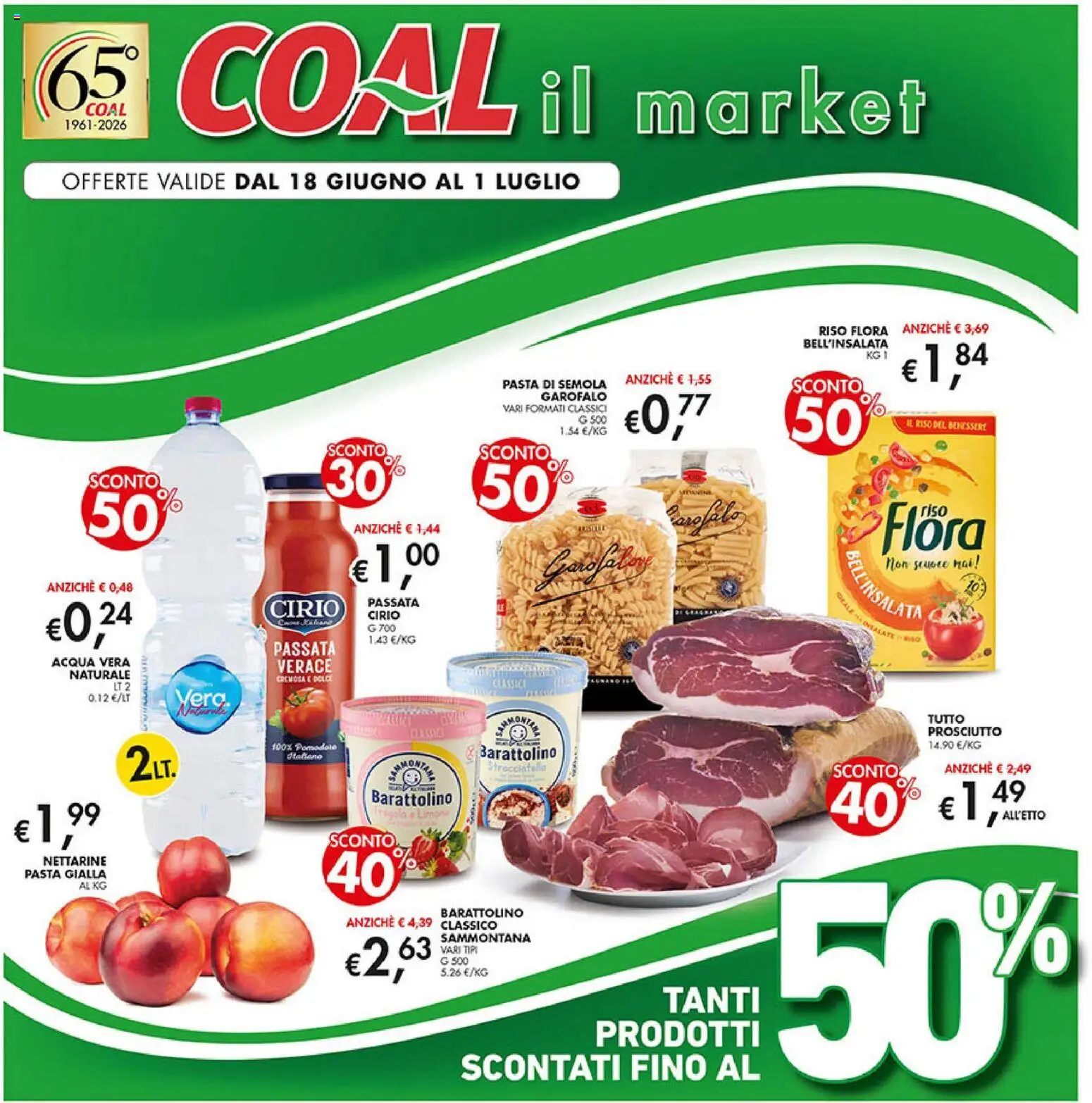 Volantino Coal del 18.06.2026 | Pagina: 1 | Prodotti: Riso, Acqua, Limone, Prosciutto