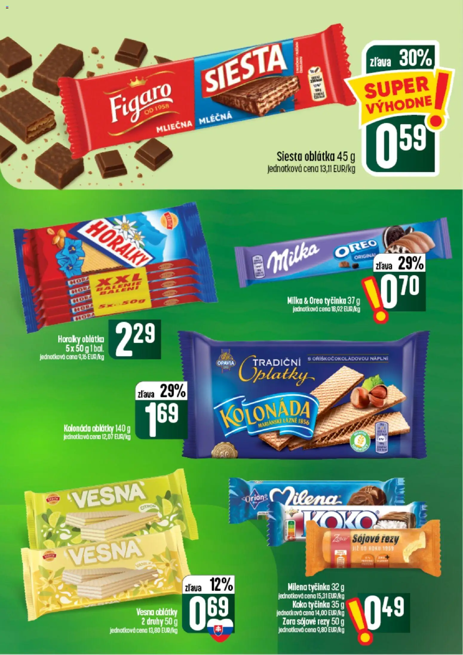 Nové COOP Jednota akcie – leták je platný od 24.09.2026 | Strana: 37 | Produkty: Oblátky, Oreo, Milka, Horálky