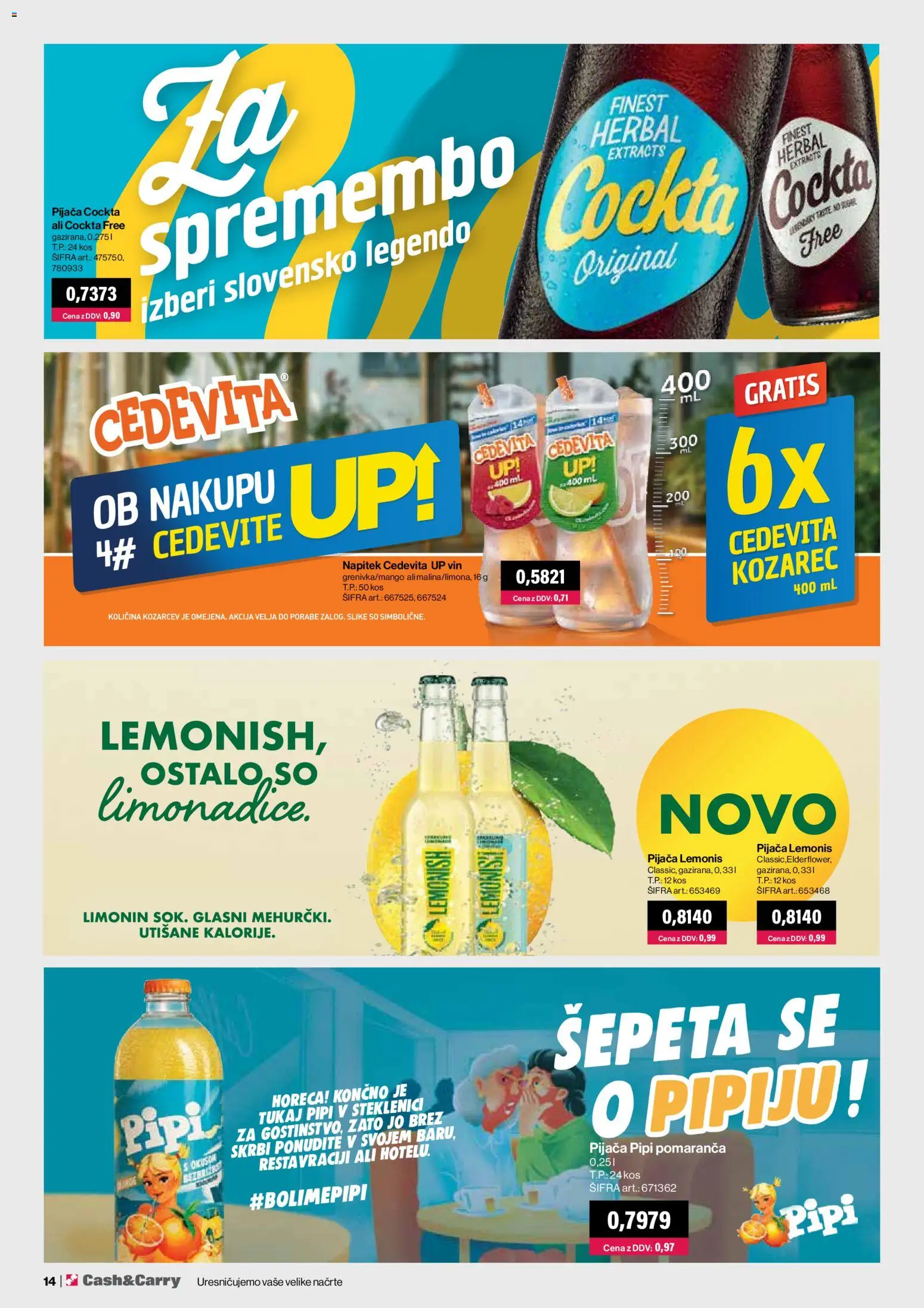 Novi Mercator katalog ponudbe – veljaven od 01.06.2026 | Stran: 14 | Izdelki: Kozarec, Kos