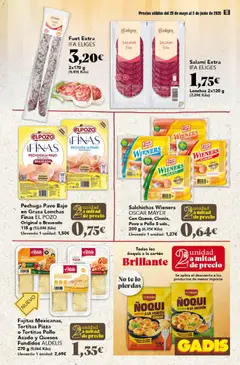 Vista previa Gadis folleto válido desde el 28.05.2026 | Página: 11 | Productos: Queso, Pizza, Té, Salami