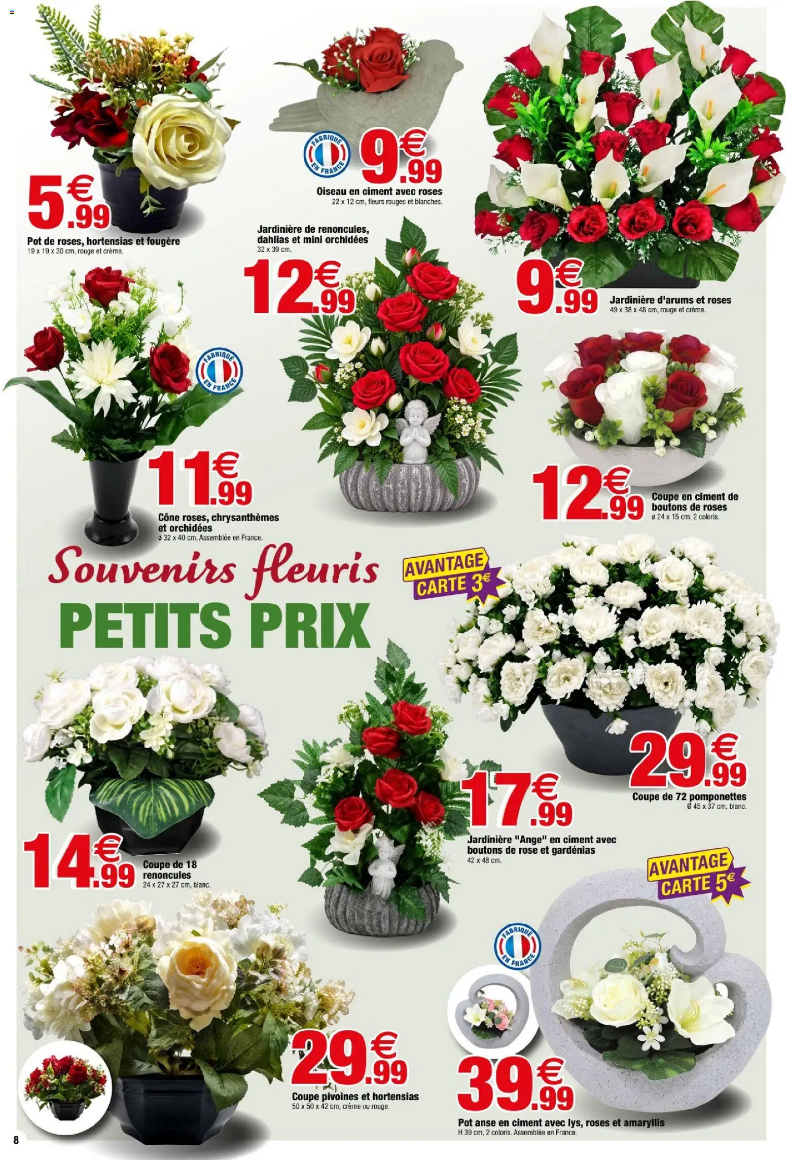 {H1} | Page: 10 | Produits: Ciment, Chrysanthèmes, Jardinière, Amaryllis