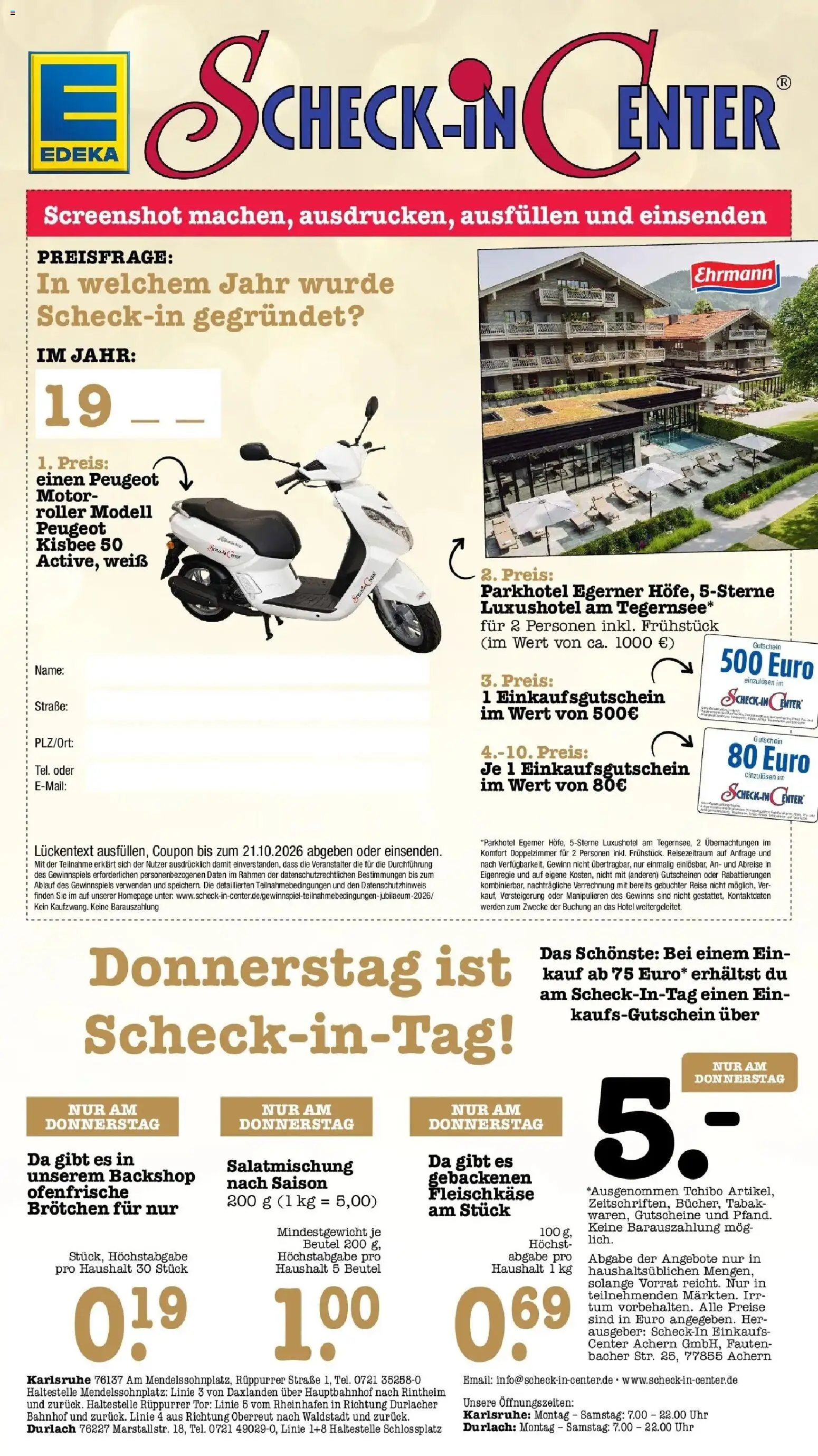 E center Prospekt Karlsruhe (ab 14.09.2026) zum Blättern | Seite: 81 | Produkte: Ofenfrische, Uhr