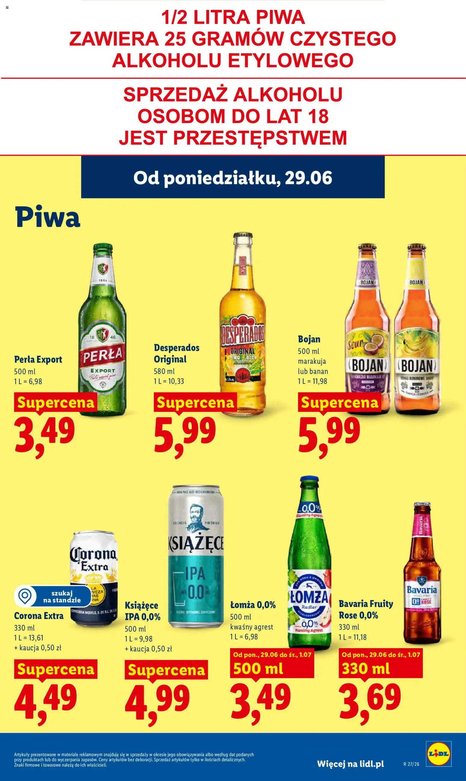 Lidl Polsko leták od 29.06.2026 | Strana: 67 | Produkty: Desperados, Banán, Radler, Marakuja
