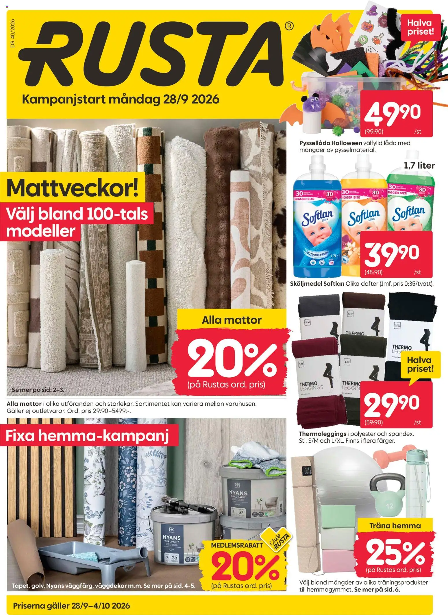 Rusta reklamblad aktuell från 28/09/2026 | Sida: 1