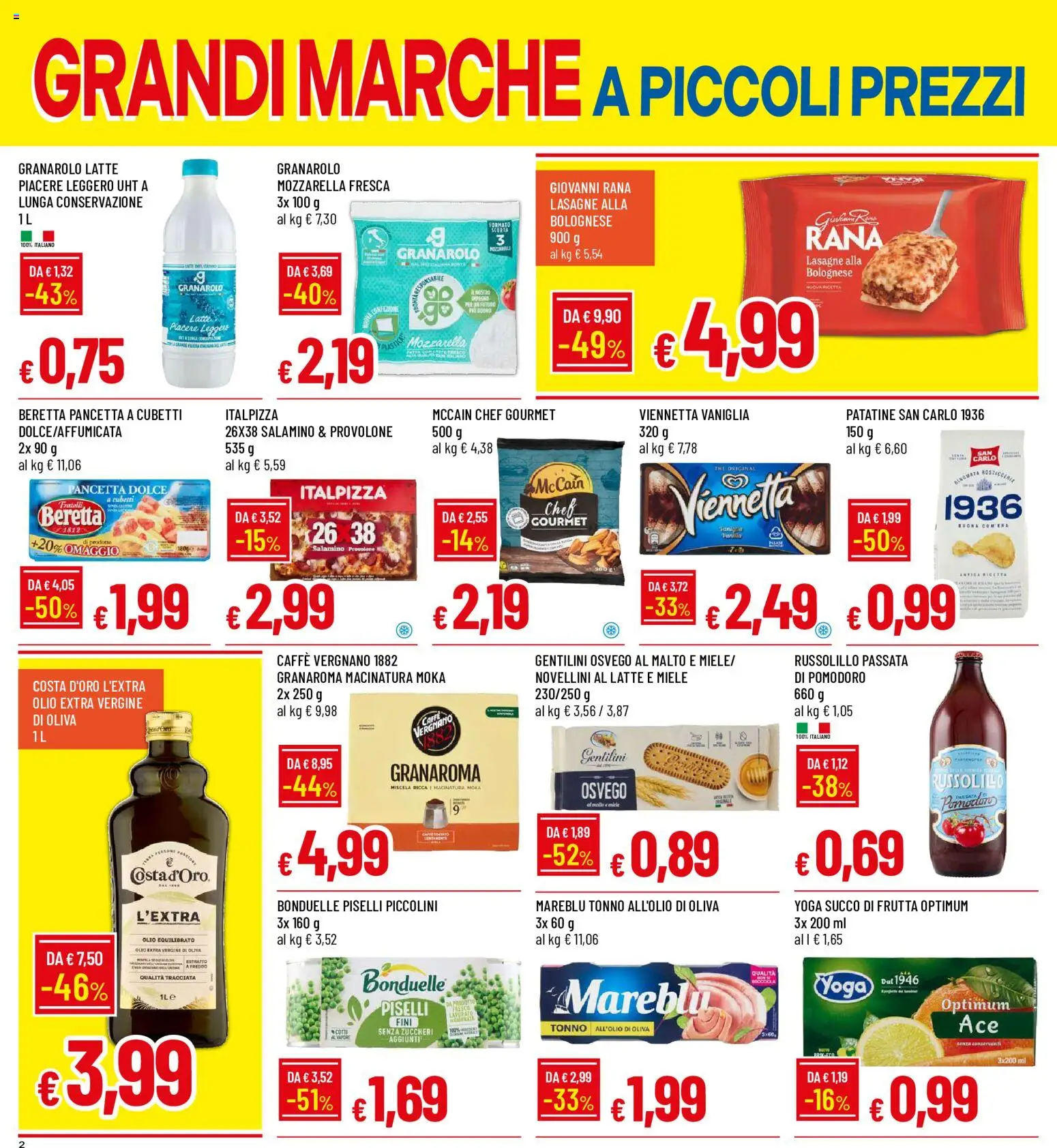 Volantino Galassia del 02/11/2026 | Pagina: 2 | Prodotti: Pancetta, The, Miele, Lasagne