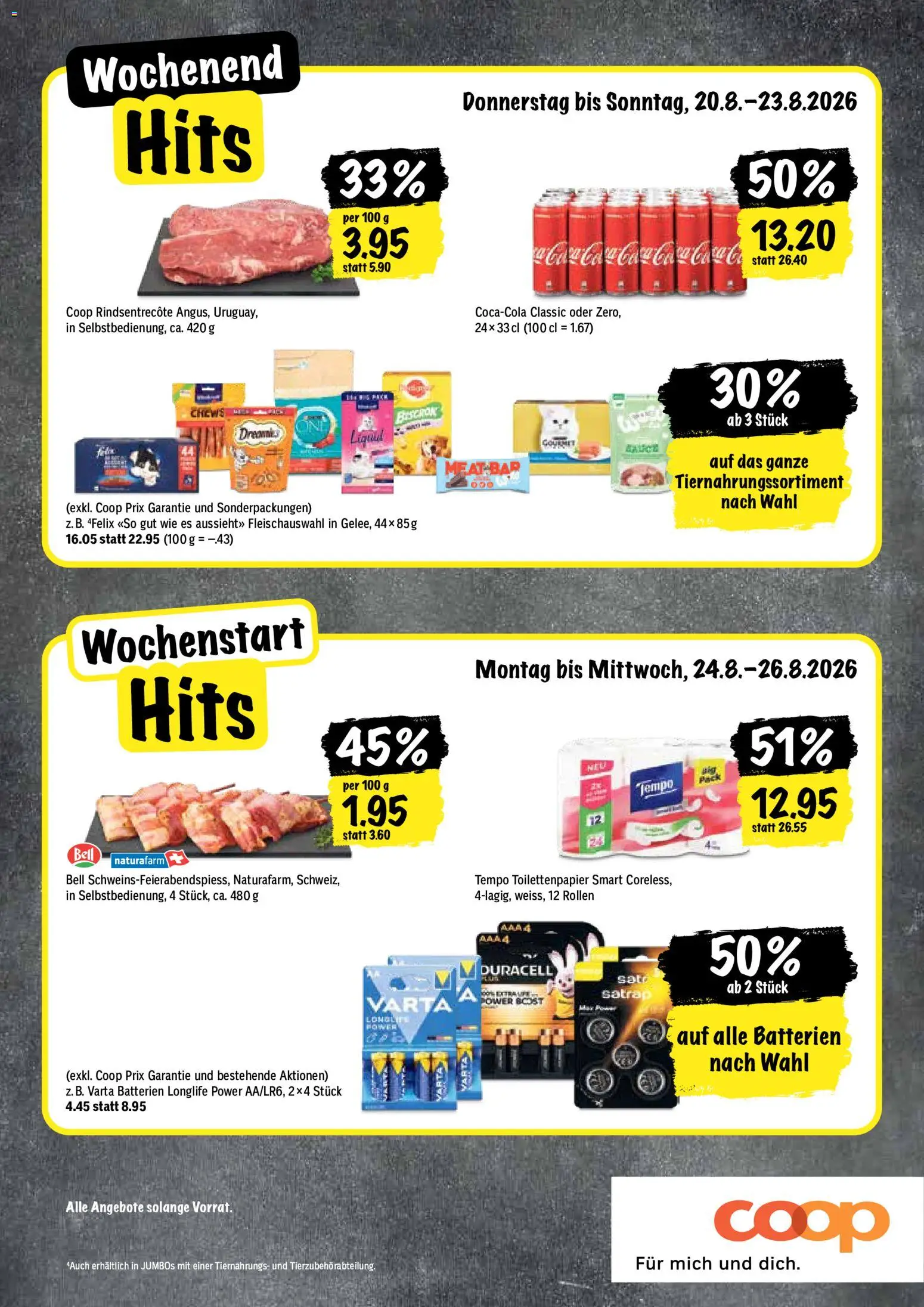 Coop aktionen – gültig ab 20.08.2026 | Seite: 20 | Produkte: Toilettenpapier