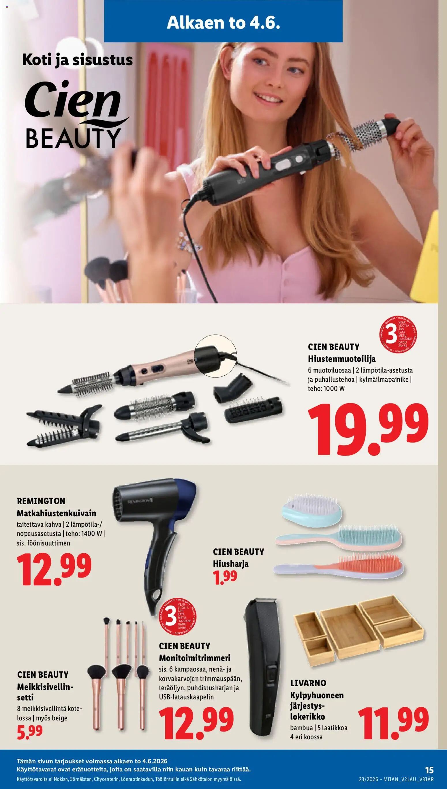 Lidl tarjoukset – voimassa 04.06.2026 alkaen | Sivu: 19 | Tuotteet: Hiusharja