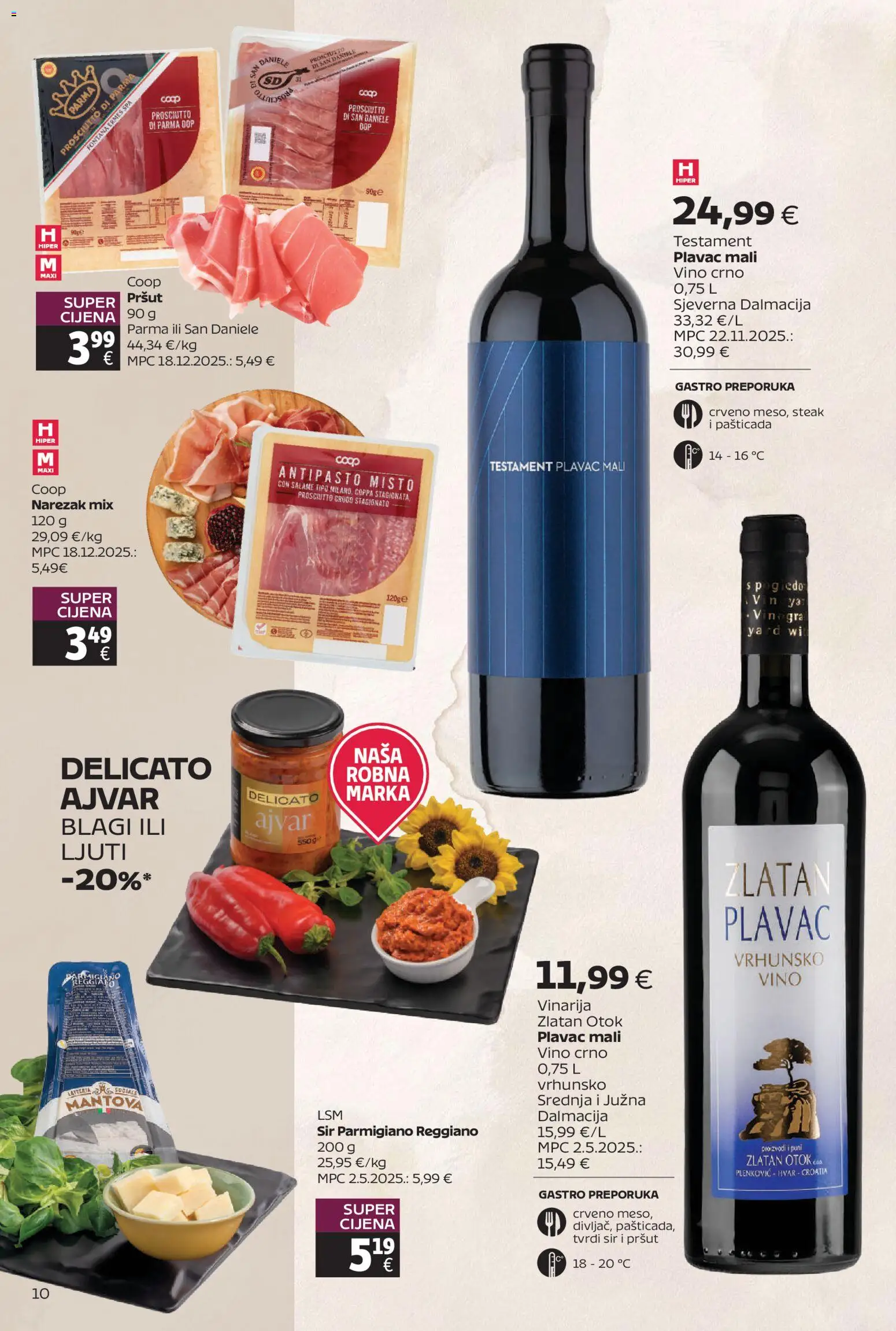 Tommy katalog | vrijedi od 20.07.2026 | Stranica: 10 | Proizvodi: Vino, Pršut, Ajvar, Tvrdi sir