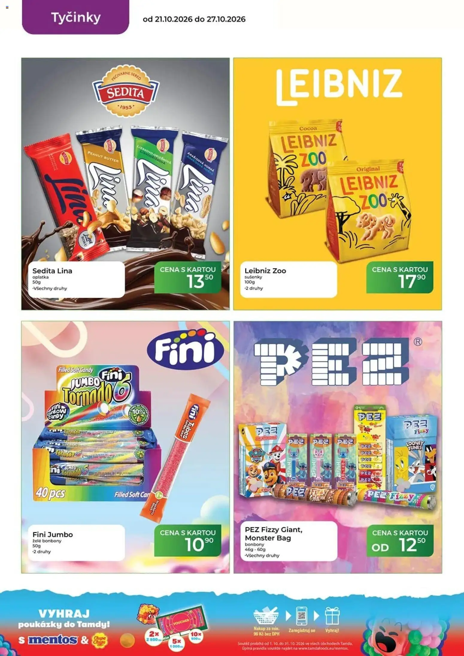 Tamda Foods leták od 21.10.2026 | Strana: 32 | Produkty: Monster, Lina, Želé bonbóny, Sušenky
