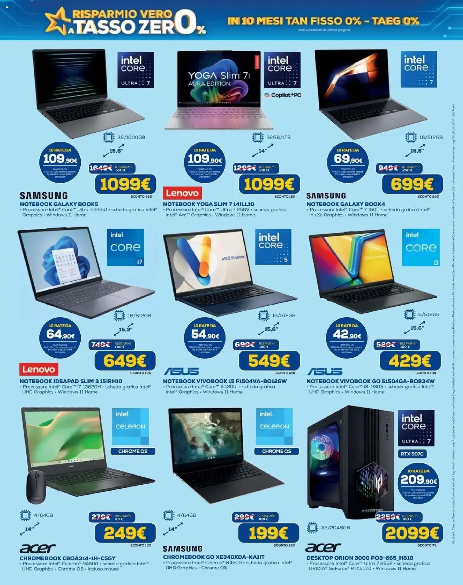 Volantino Euronics del 23.04.2026 | Pagina: 8 | Prodotti: Notebook, Mouse, Samsung