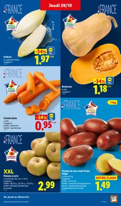 LIDL - Prévisualisation de XXL Pomme à cuire, Le sachet de 2 kg (1 kg = 1,50 €) valide à partir de 29/10/2026 | Page: 3 | Produits: Pomme, Butternut, Endives, Pommes de terre
