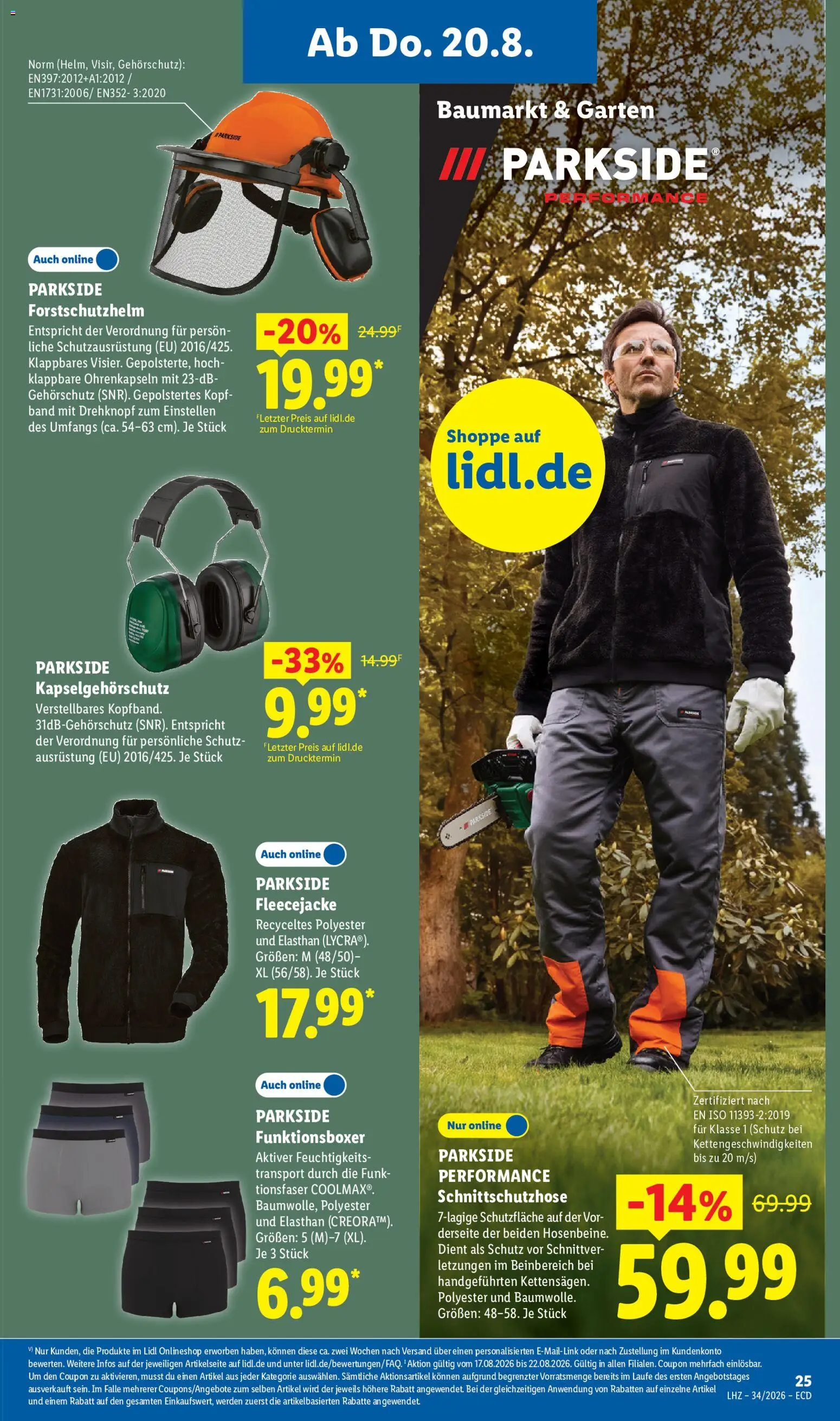 Lidl Německo leták od 17.08.2026 | Strana: 23 | Produkty: Parkside
