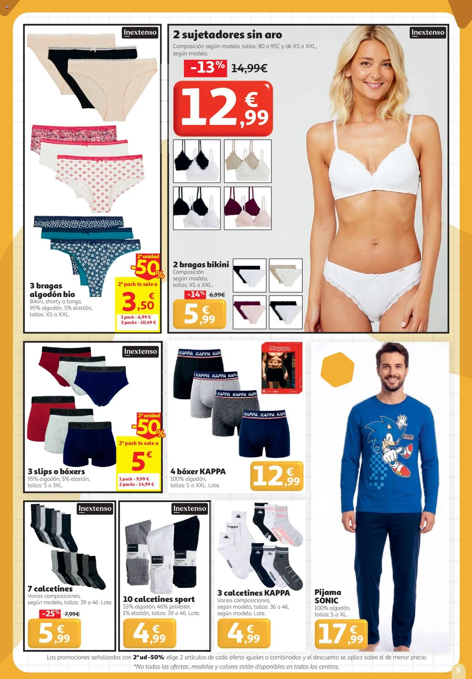 Alcampo - HG Nacional │ válido desde el 27/08/2026 | Página: 5 | Productos: Pijama, Té, Calcetines, Algodón