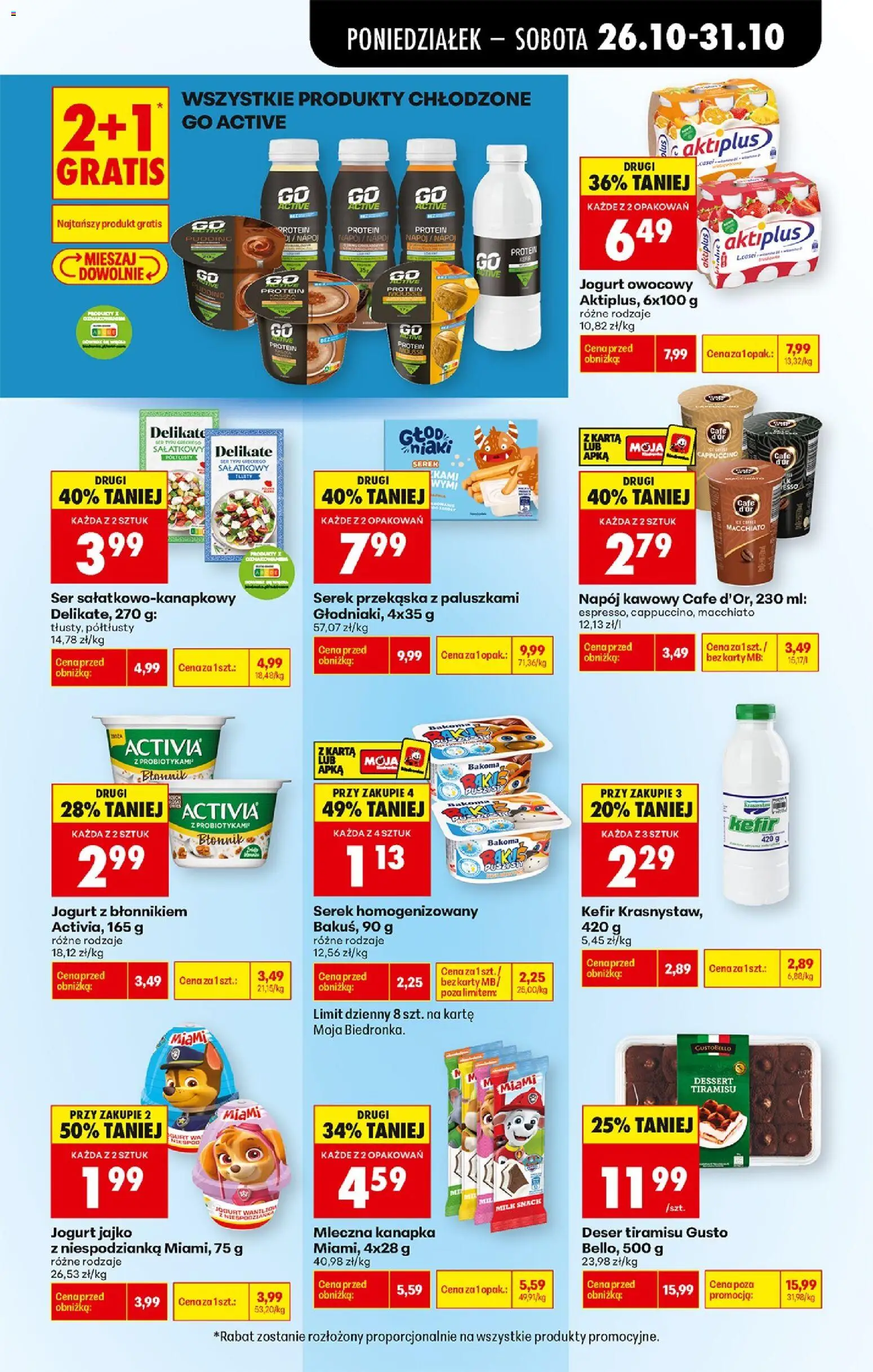 Biedronka Polsko leták - Codziennie niskie ceny od 26.10.2026 | Strana: 55 | Produkty: Jogurt, Tiramisu, Karty, Protein